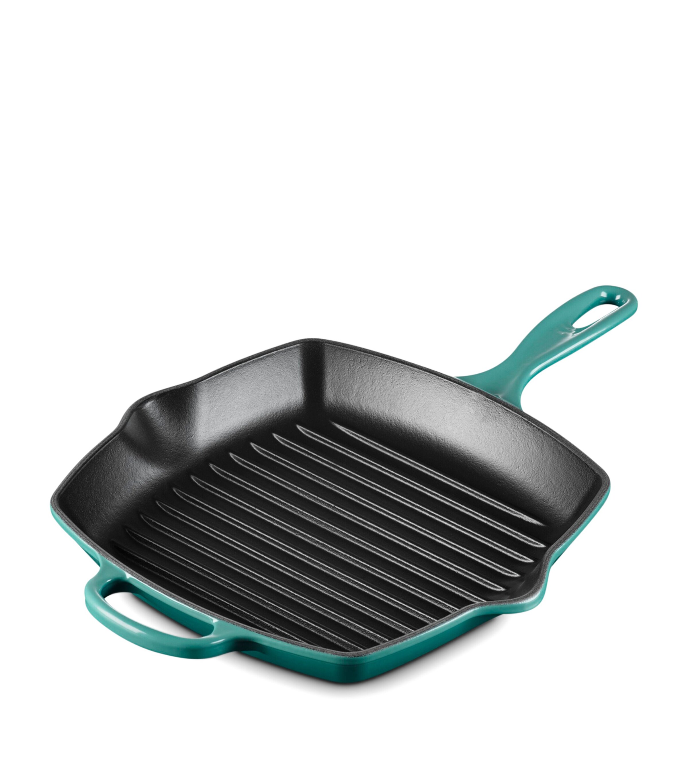 Le Creuset Cast Iron Grillit Pan (26cm) Bleu Riviera Image 4