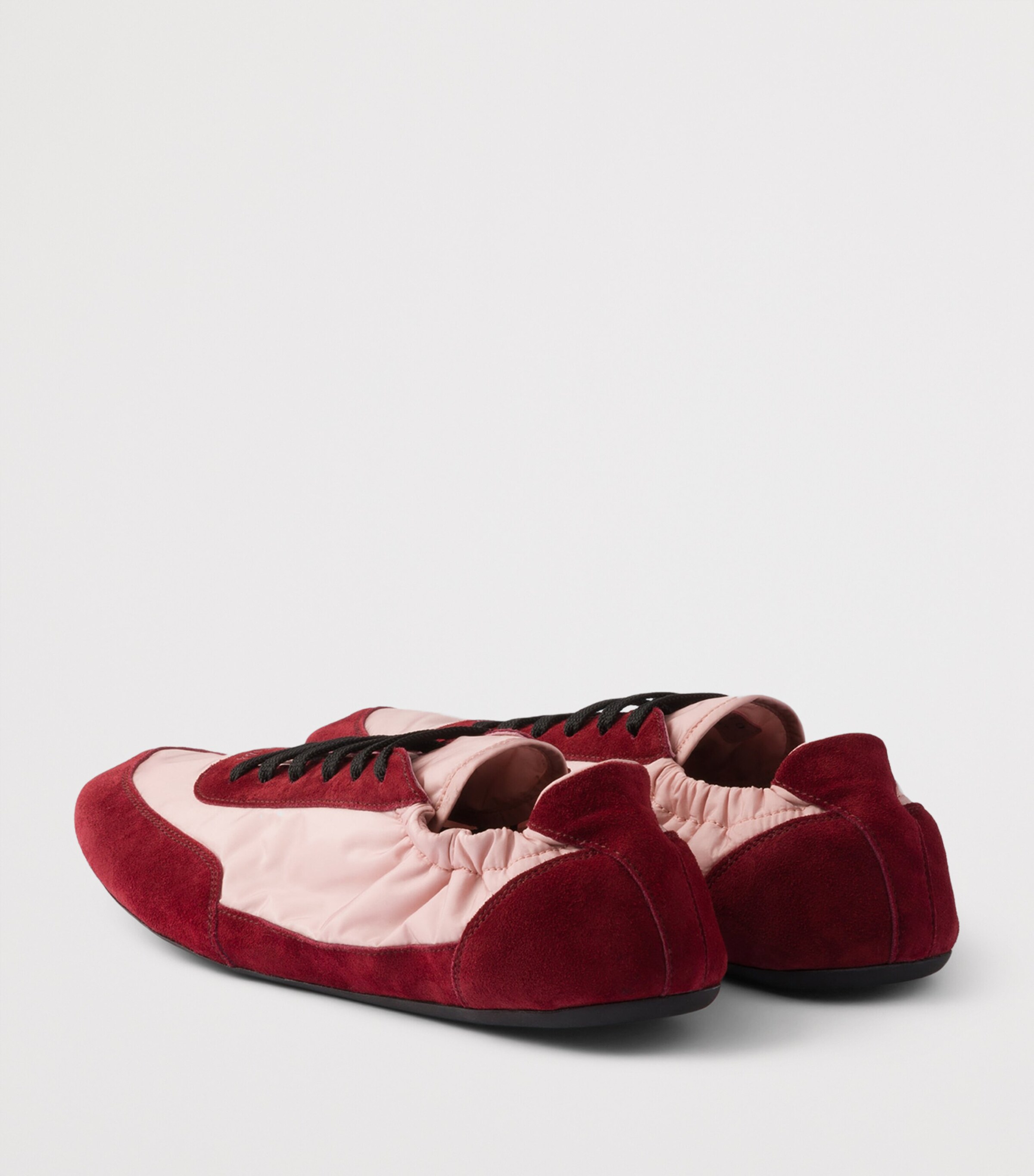 Re-Nylon and Suede Collapse Sneakers F04VD Image 4