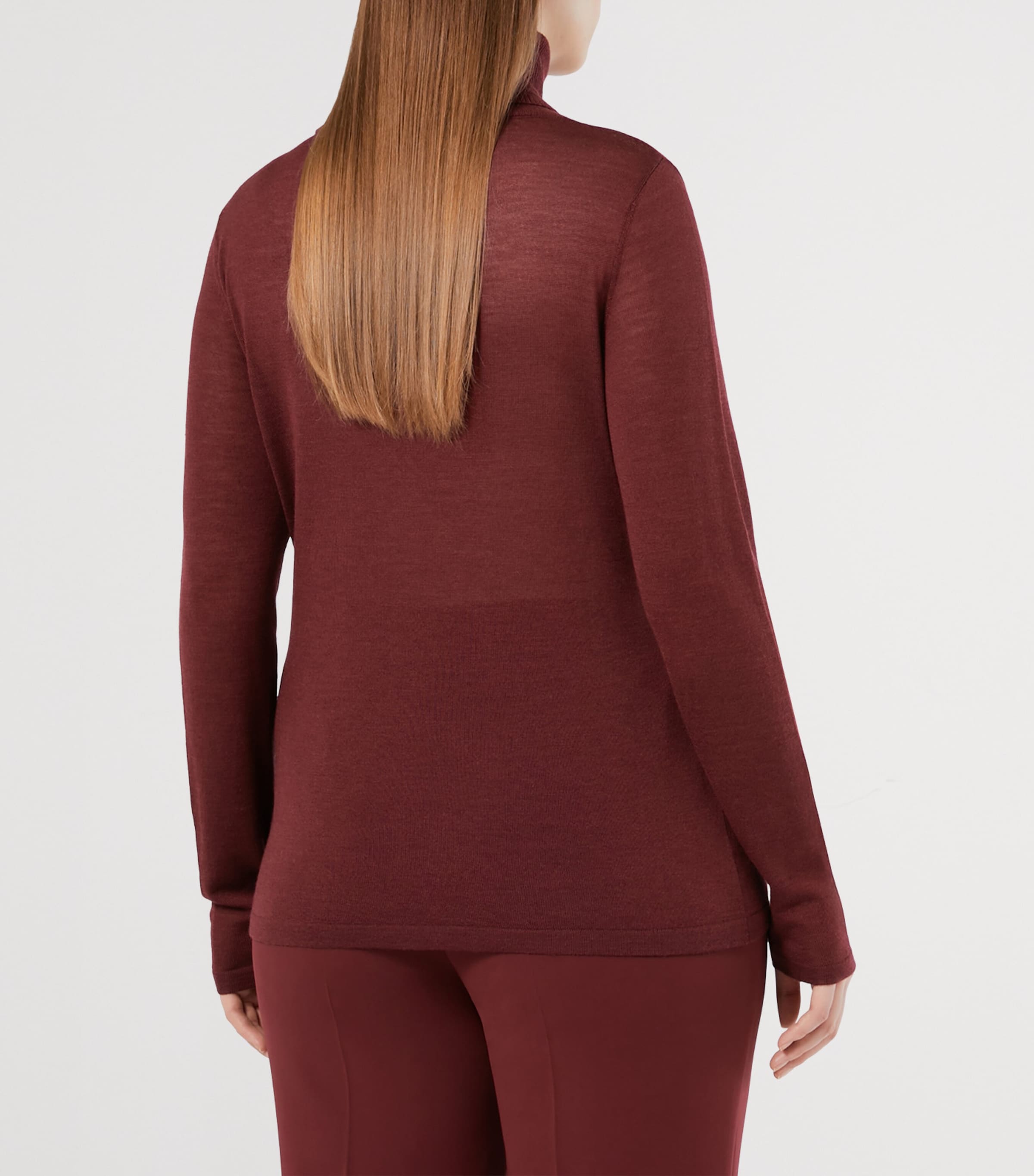 Virgin Wool-Silk-Cashmere Gondola Sweater BORDEAUX Image 3