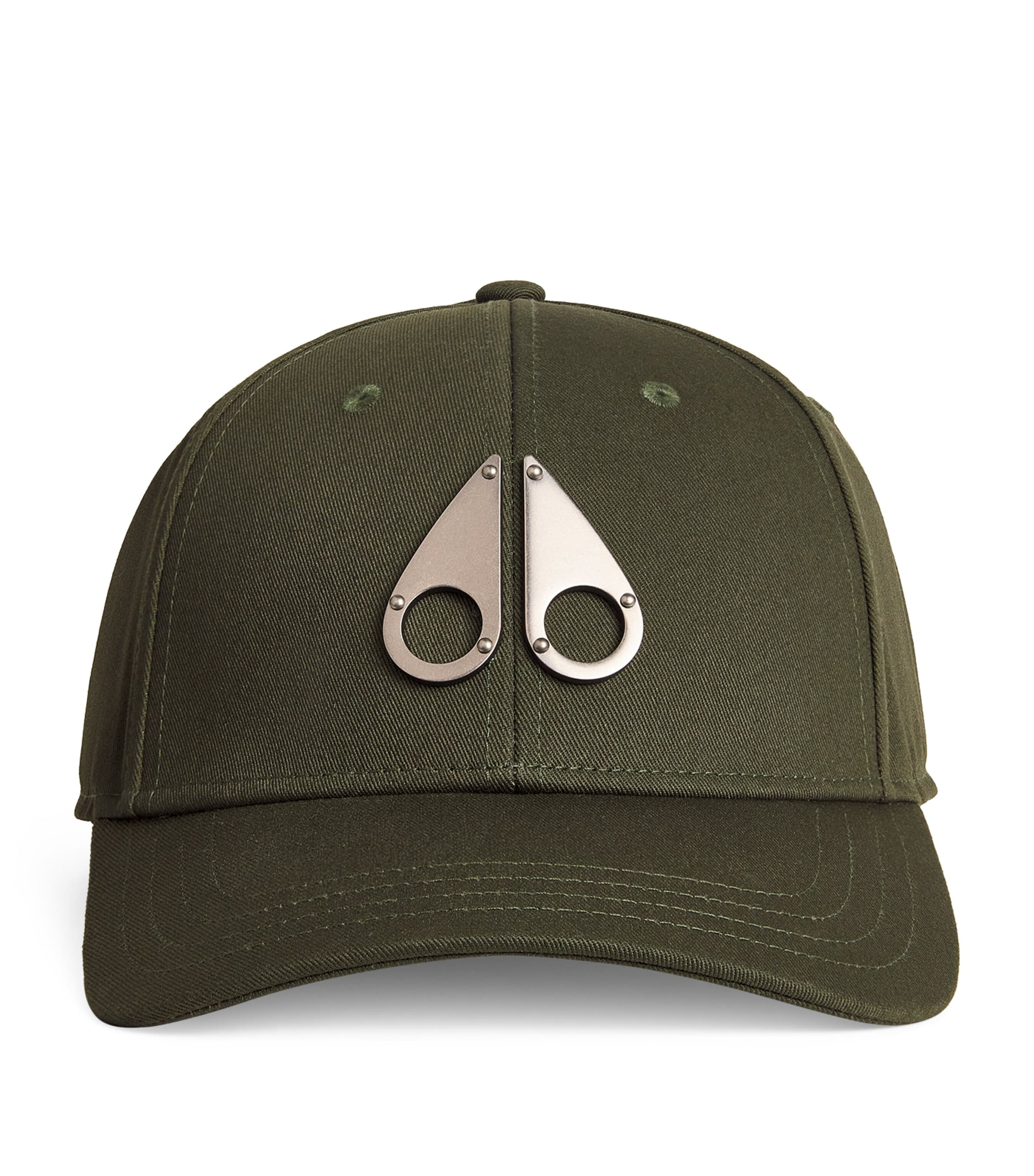 Moose Knuckles Cotton Logo Baseball Cap In Green
