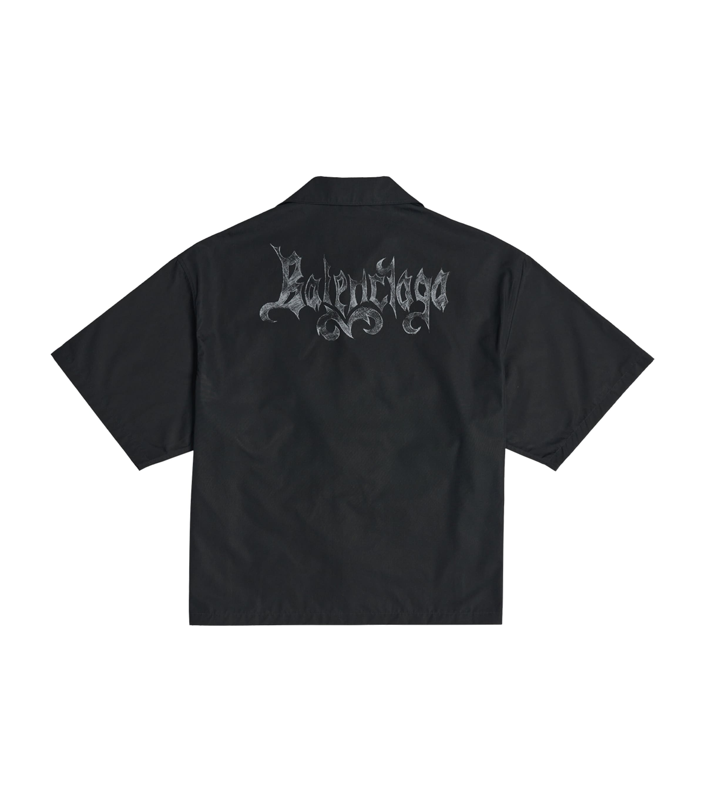 Balenciaga Mens Cotton Logo Bowling Shirt Image 2