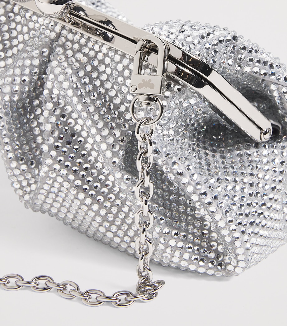 Medium Embellished Pasticcino Clutch Bag OPTICAL WHITE Image 6