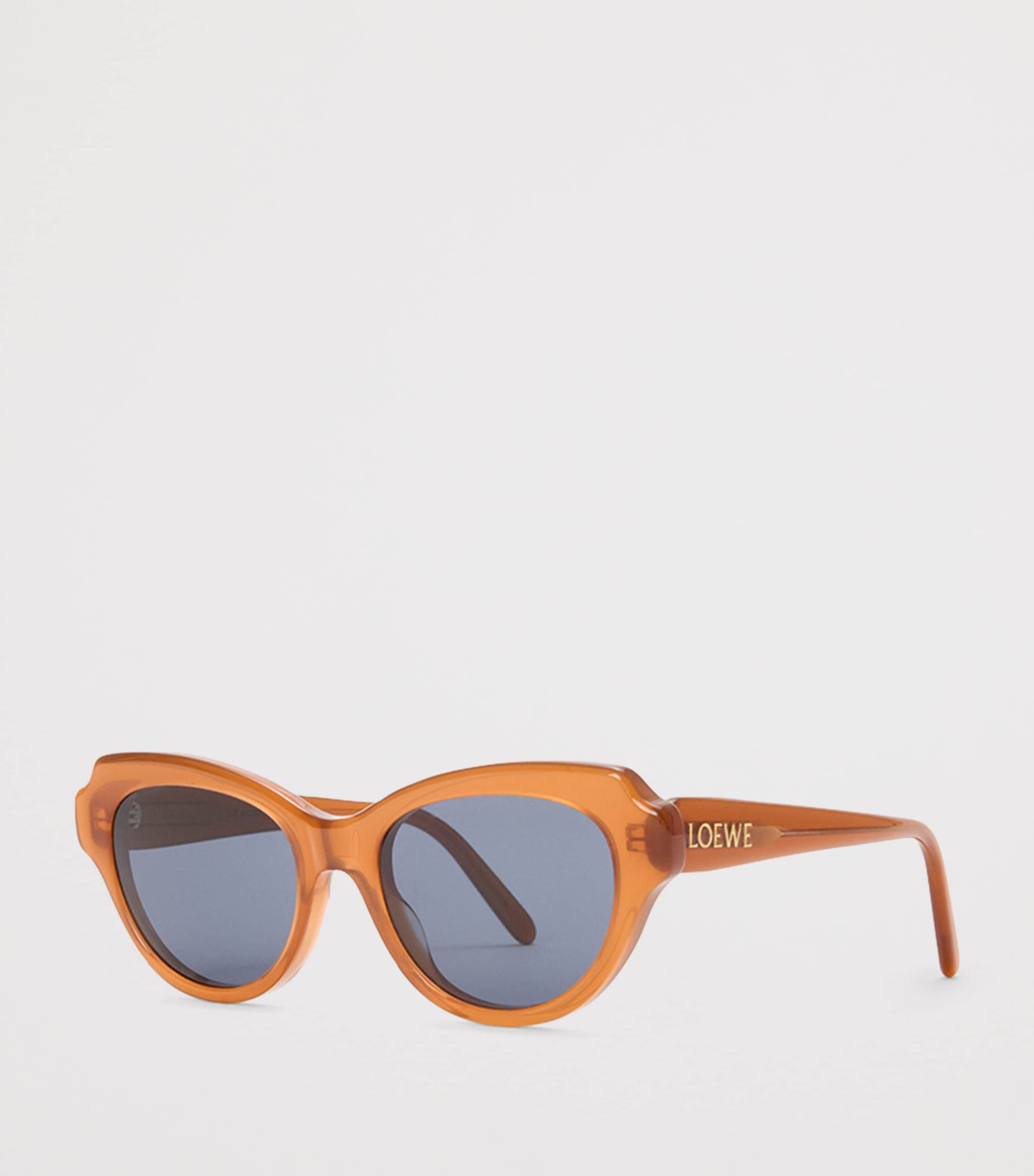 Acetate Swan Slim Sunglasses CAMEL Image 2