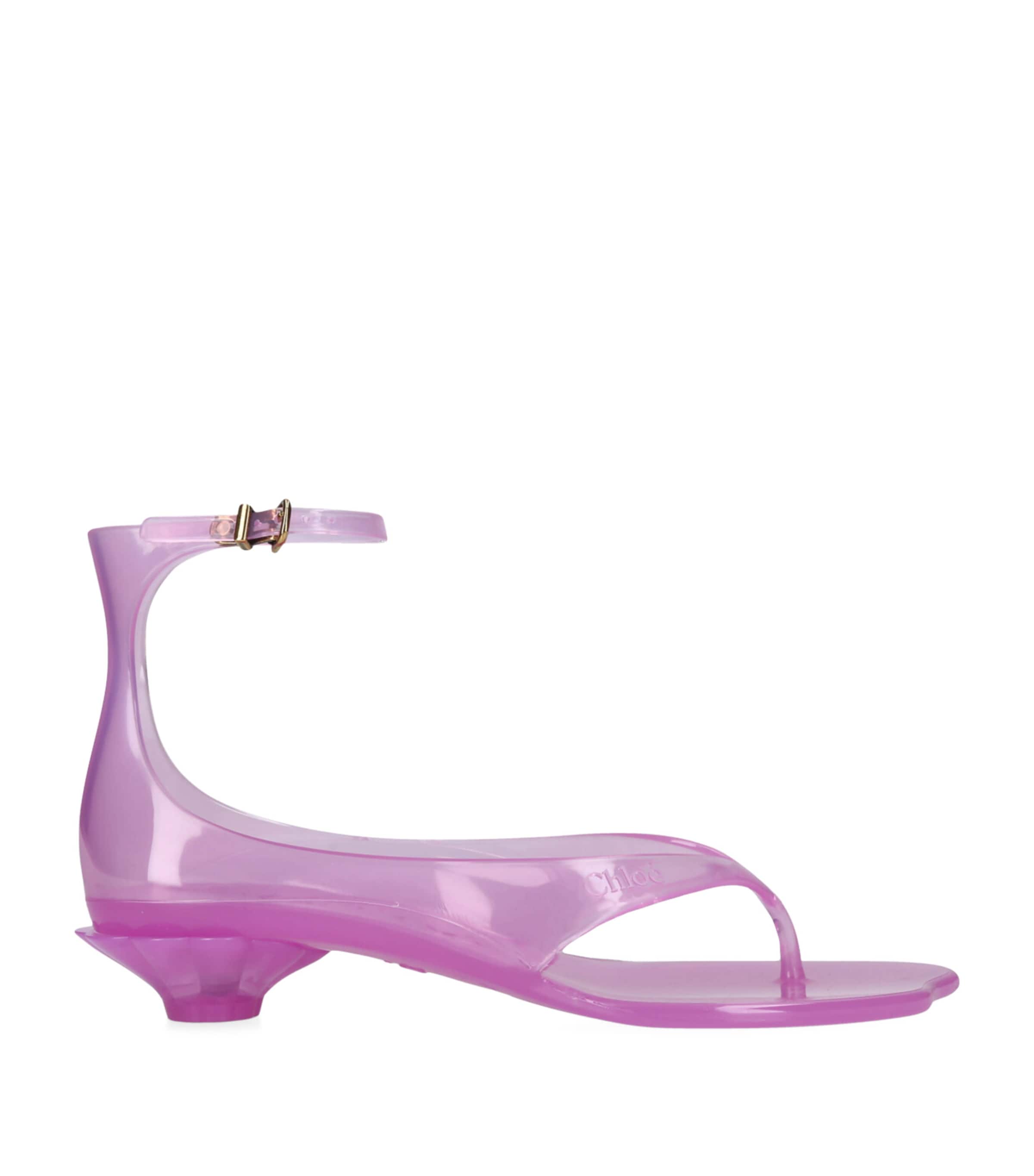 Chloé Chloe Women Fluo Pink Tpu Chloe Jelly Thong Sandals