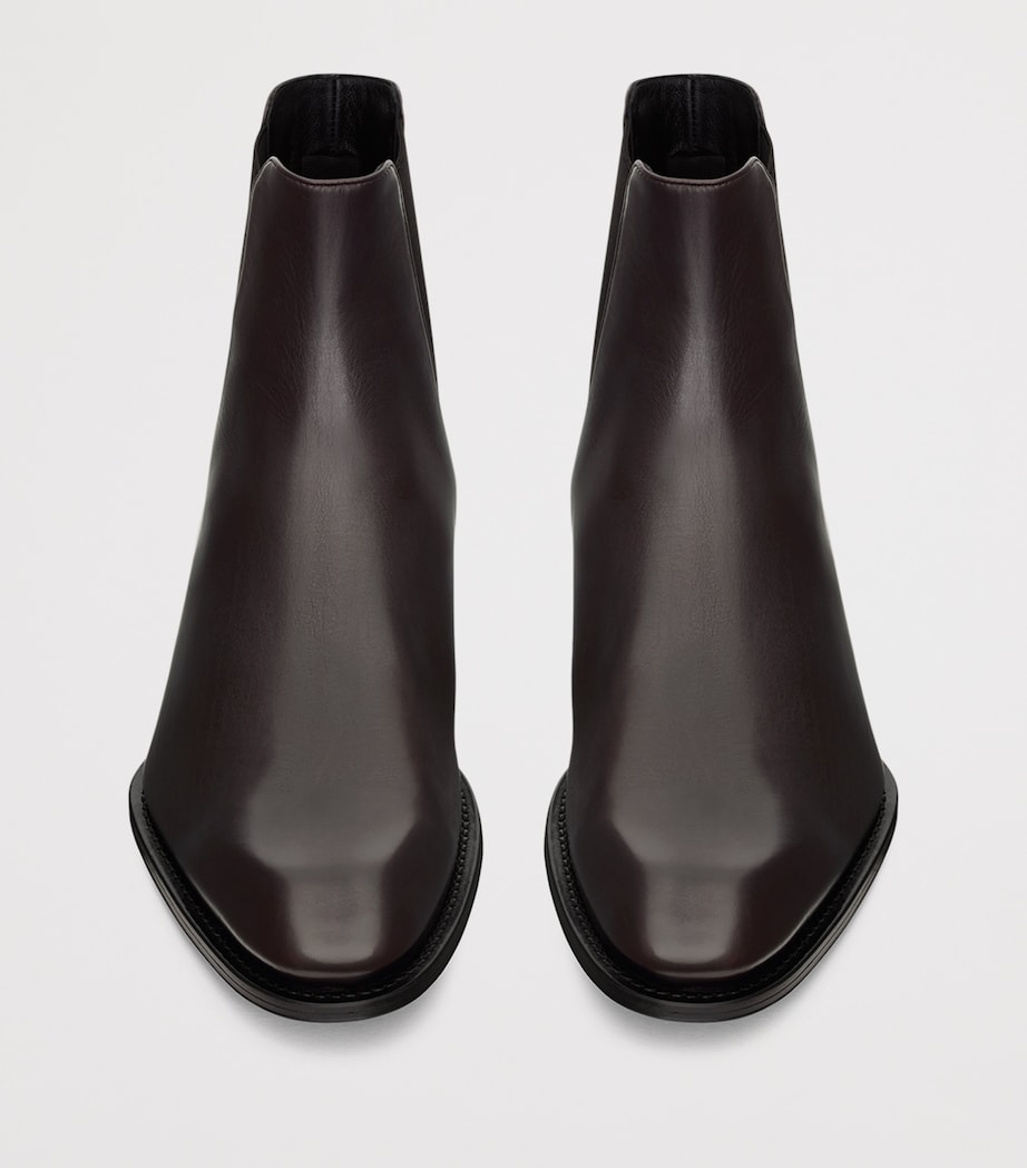 Saint Laurent Leather Aurelien Ankle Boots Image 4