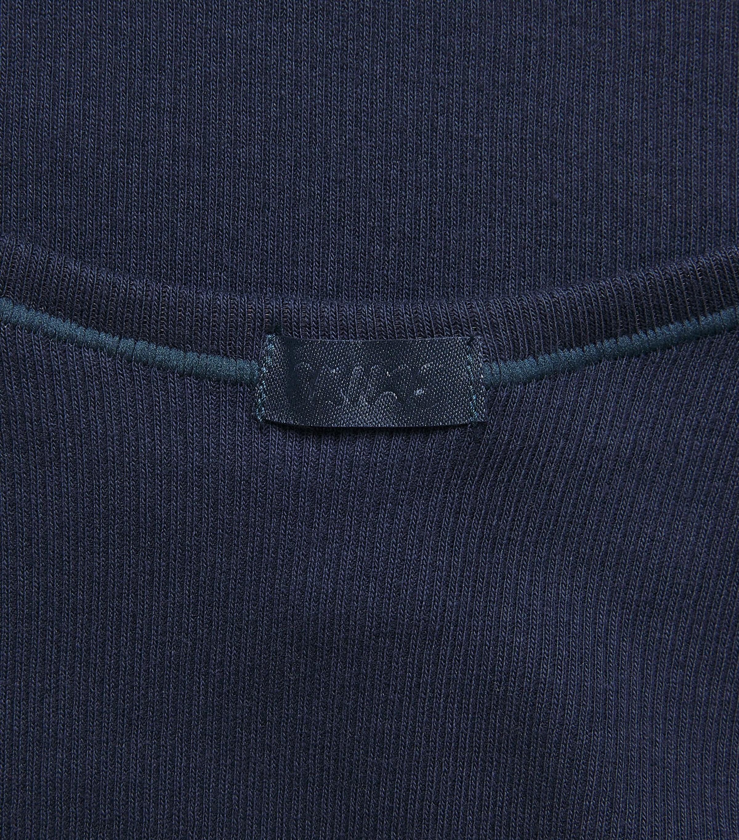 Skims Womens Cotton Ribbed Cropped Tank Top Navy Image 6