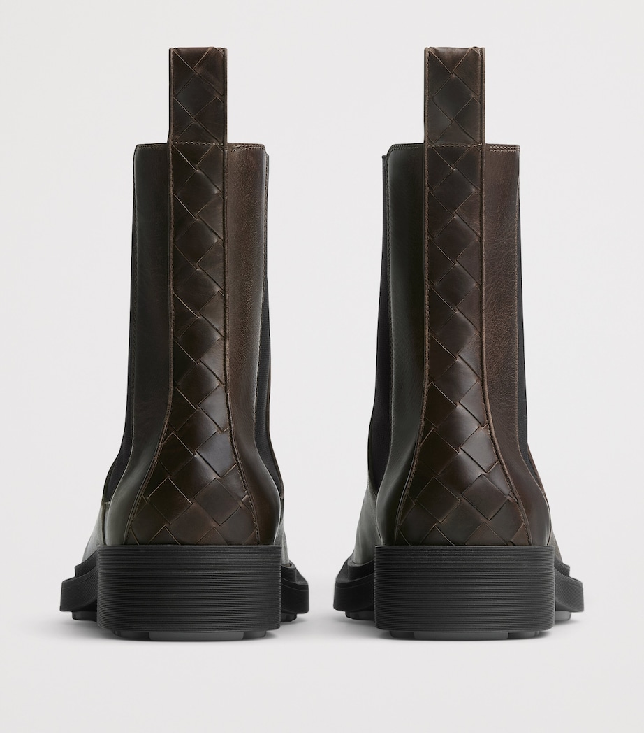 Leather Intrecciato-Detail Ben Chelsea Boots 2047 Image 4