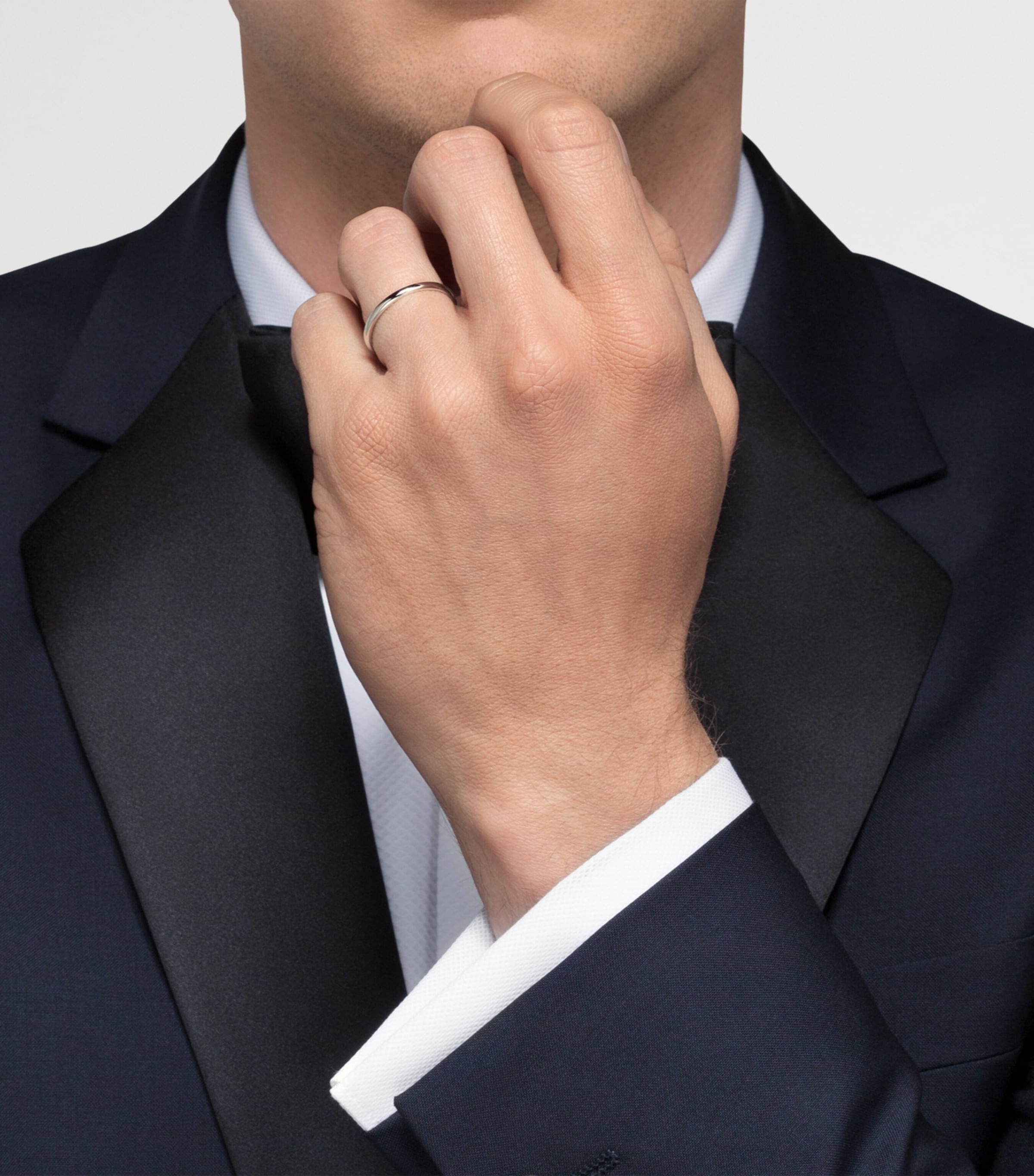 Cartier Platinum and Diamond C de Cartier Wedding Band (3mm) Image 2