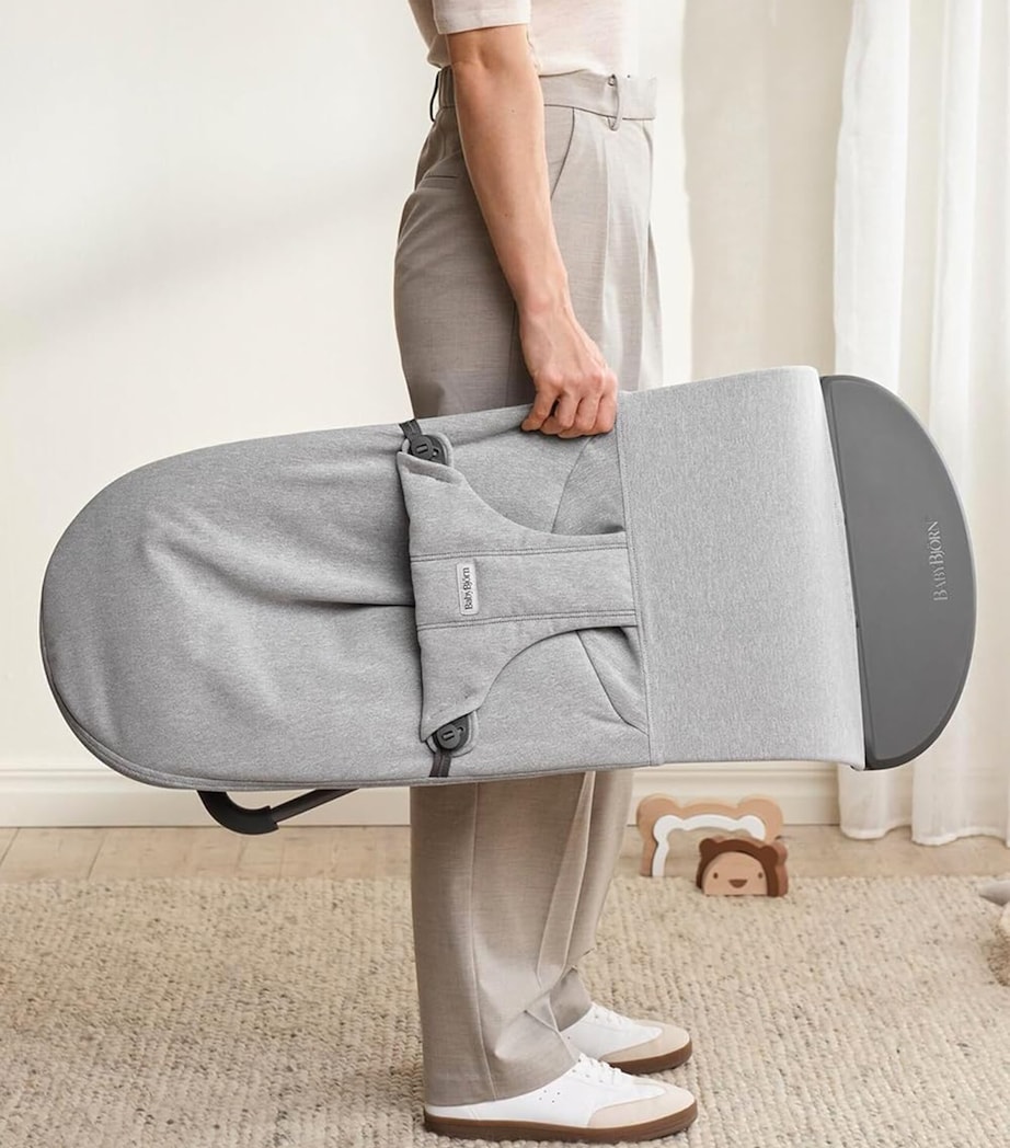BabyBjörn 3D Jersey Bliss Baby Bouncer and Rocker Sand Grey Image 5
