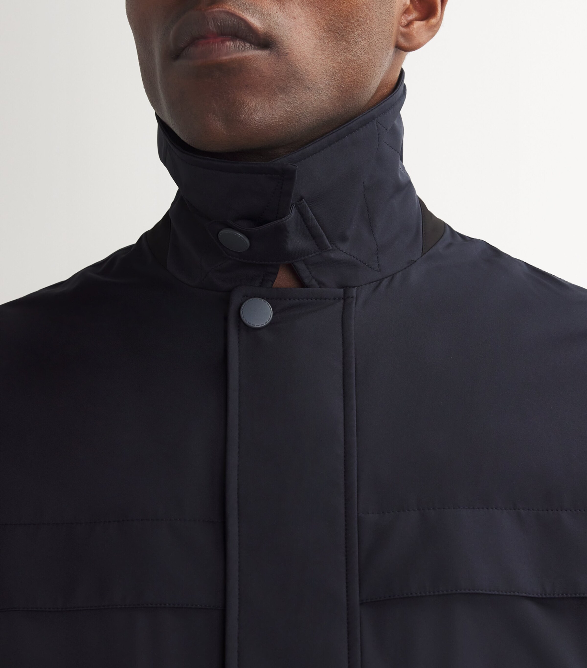 Concealed-Placket Collared Jacket 301 Image 6