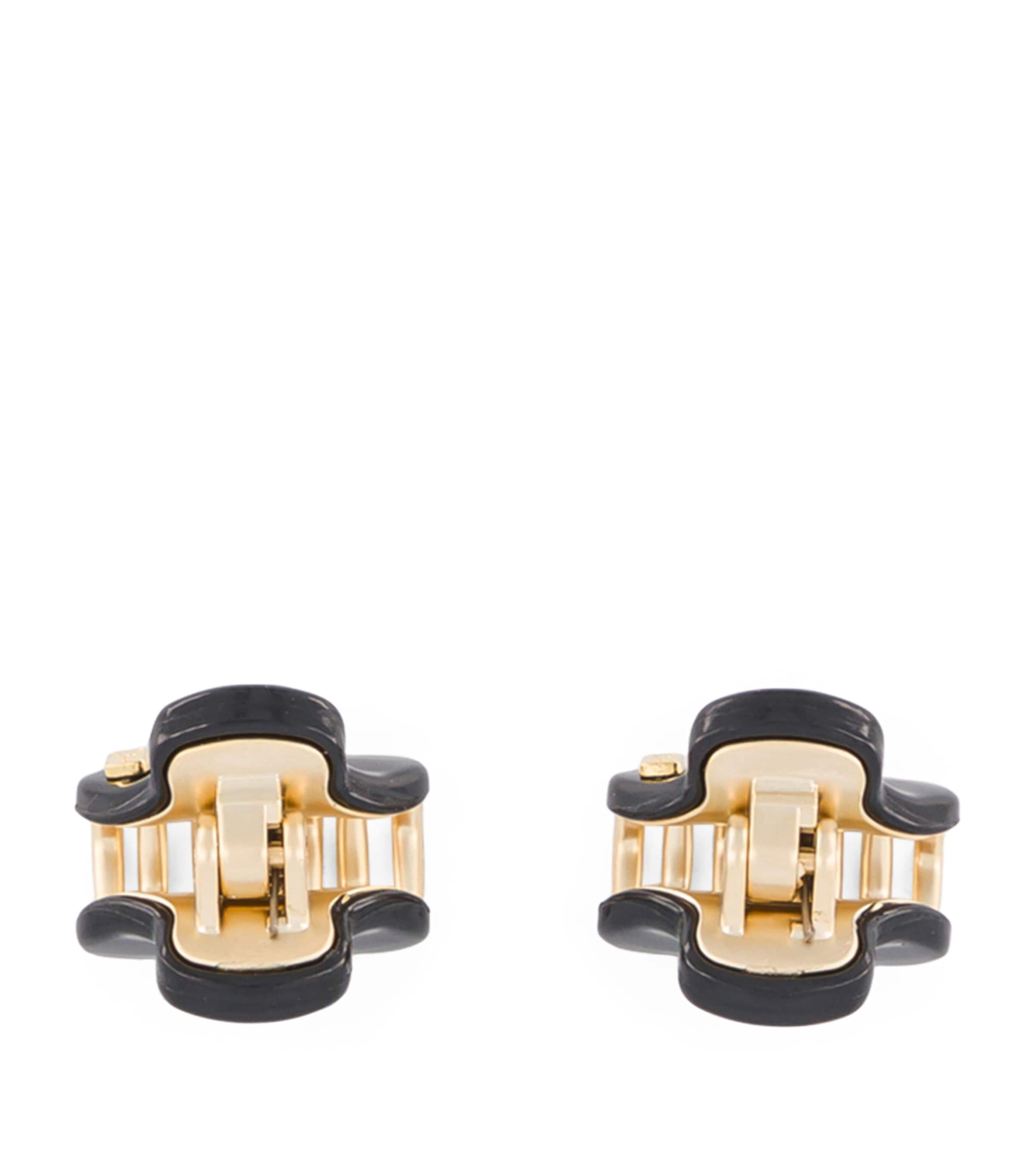 Alexandre de Paris Gold-Plated Mini Claw Hair Clip Noir B/or Image 3