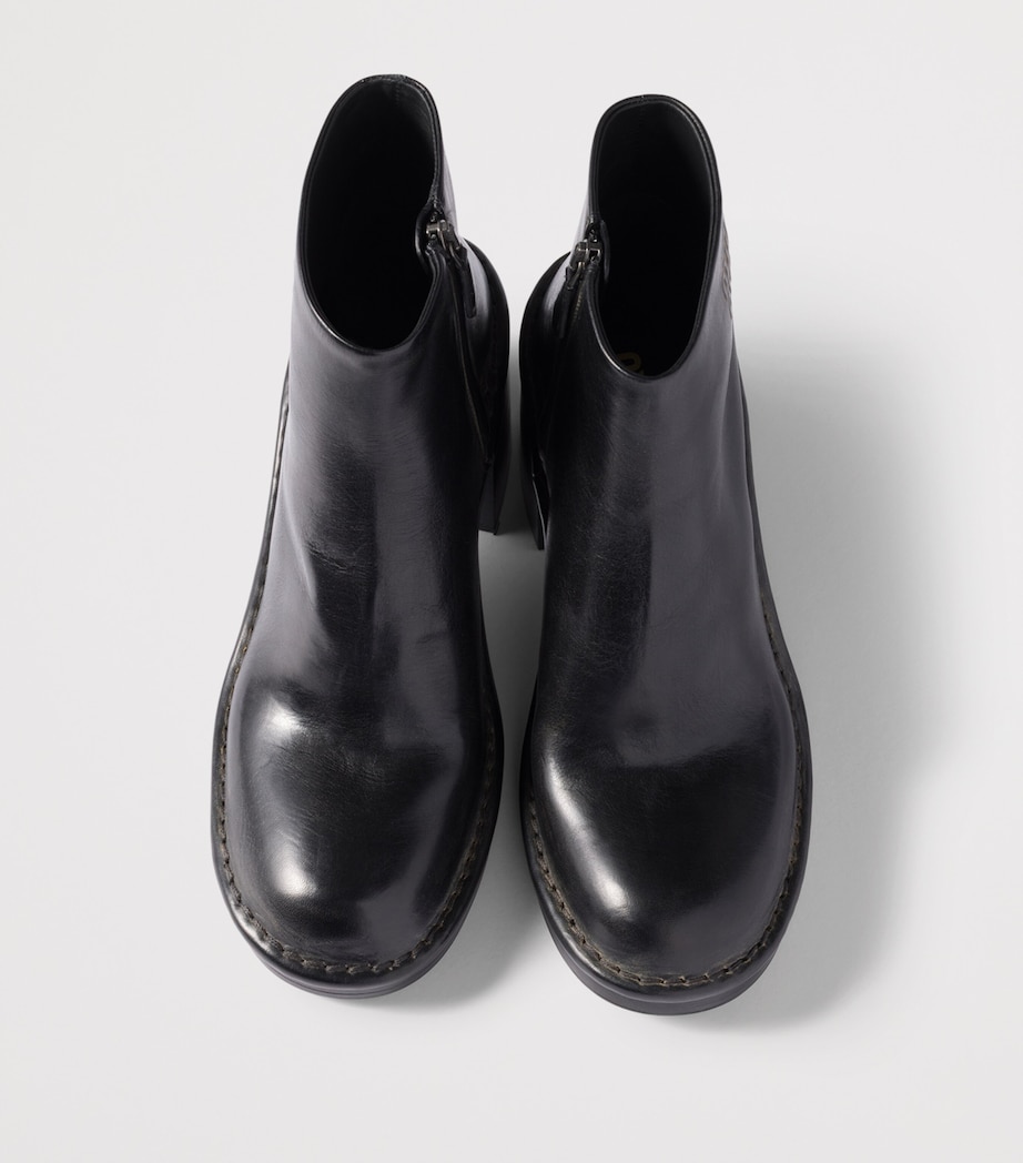 Leather Heeled Ankle Boots 70 F0002 Image 4