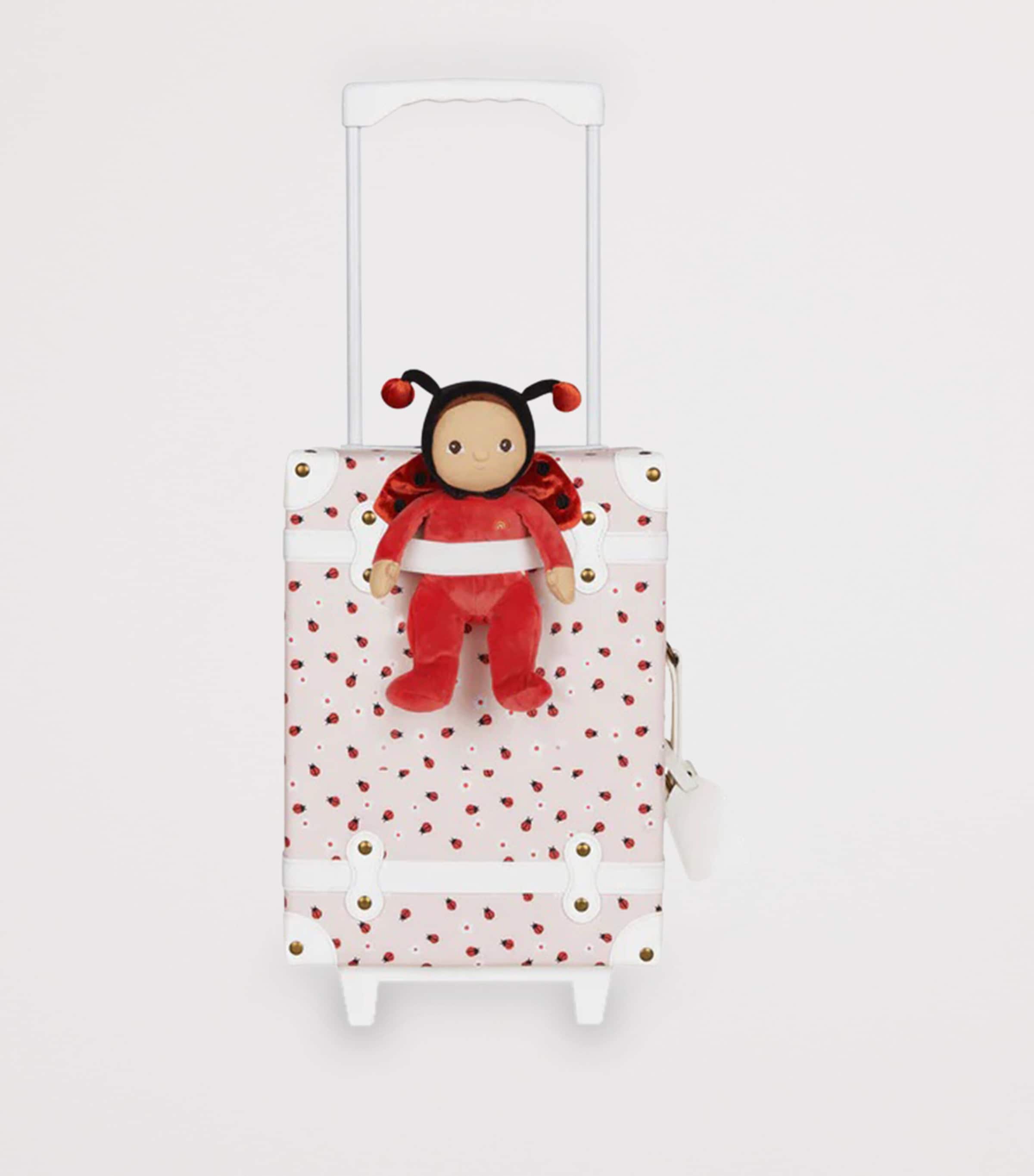 Olli Ella Ladybug Print See-Ya Suitcase Image 5