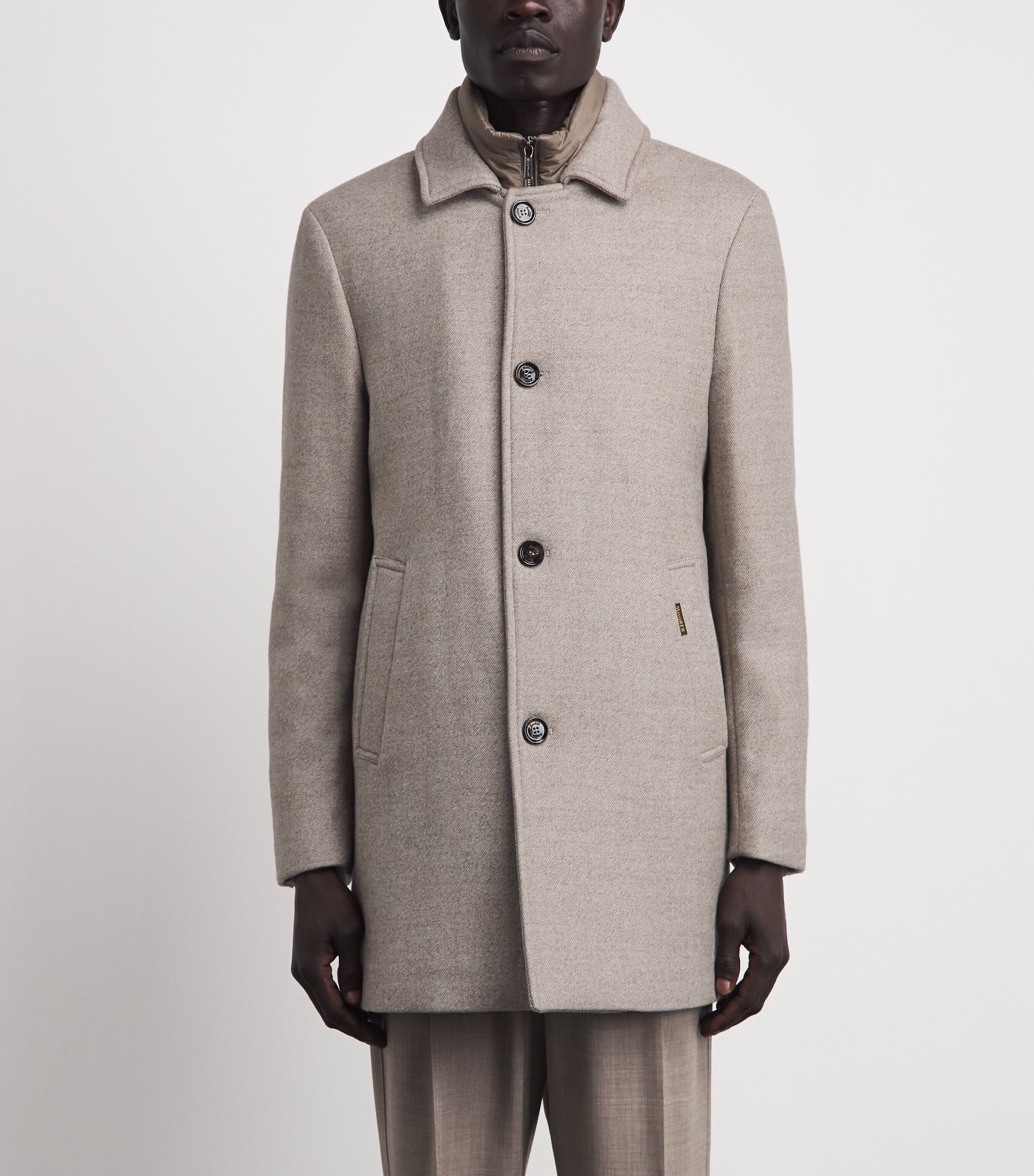 Moorer Mens Virgin Wool Monferrato-LP Coat Avana Image 4
