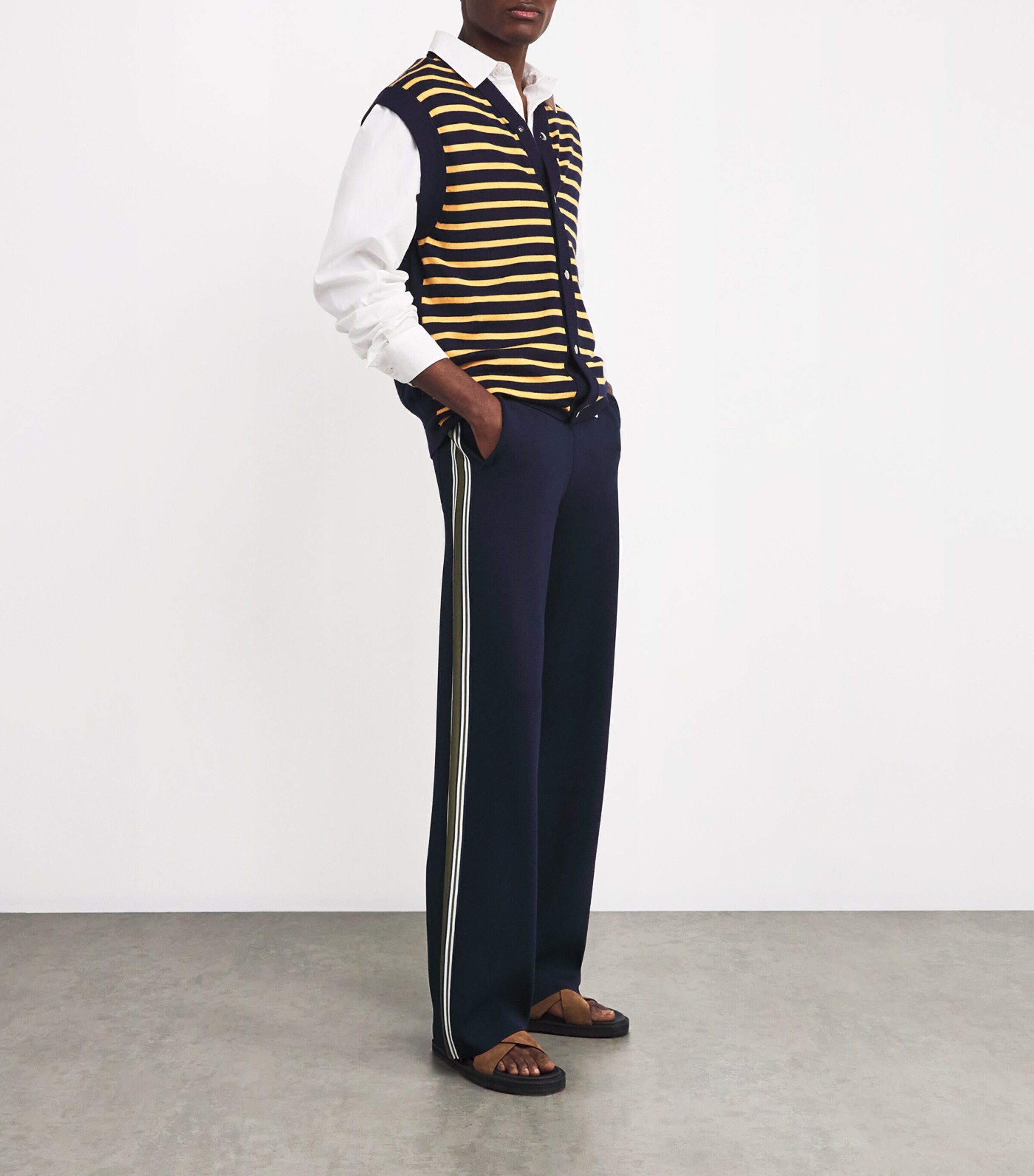 Wales Bonner Mens Tide Track Pants Navy Image 2