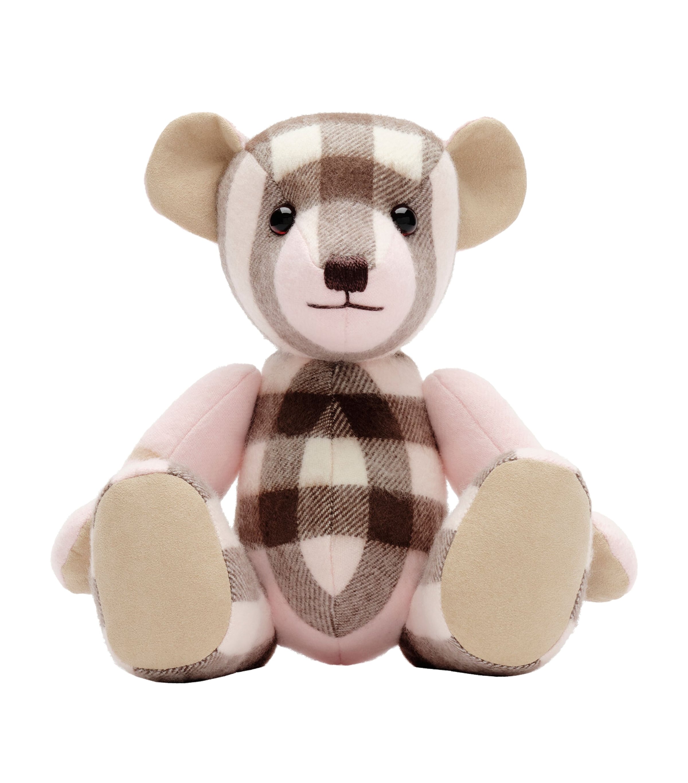 Burberry Cashmere Check Thomas Bear (30cm) Bow Pink Image 1
