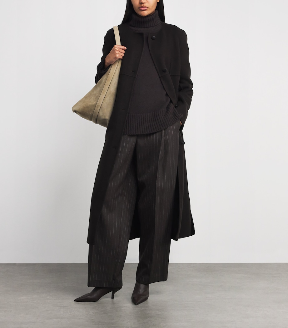 Cashmere Rollneck Sweater DARK BROWN Image 2