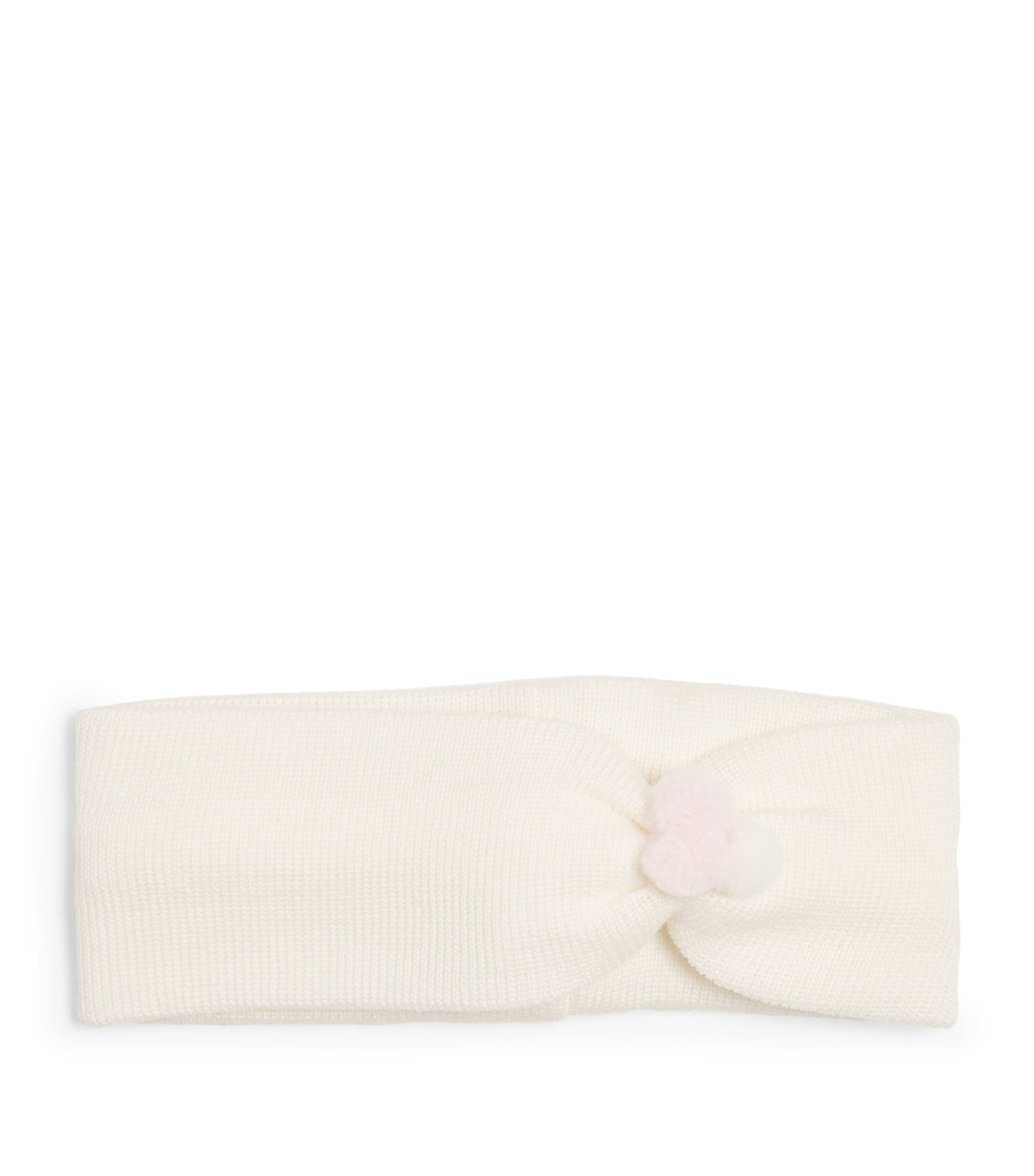 Bimbalò Kids' Soft Pom-pom Headband In Ivory