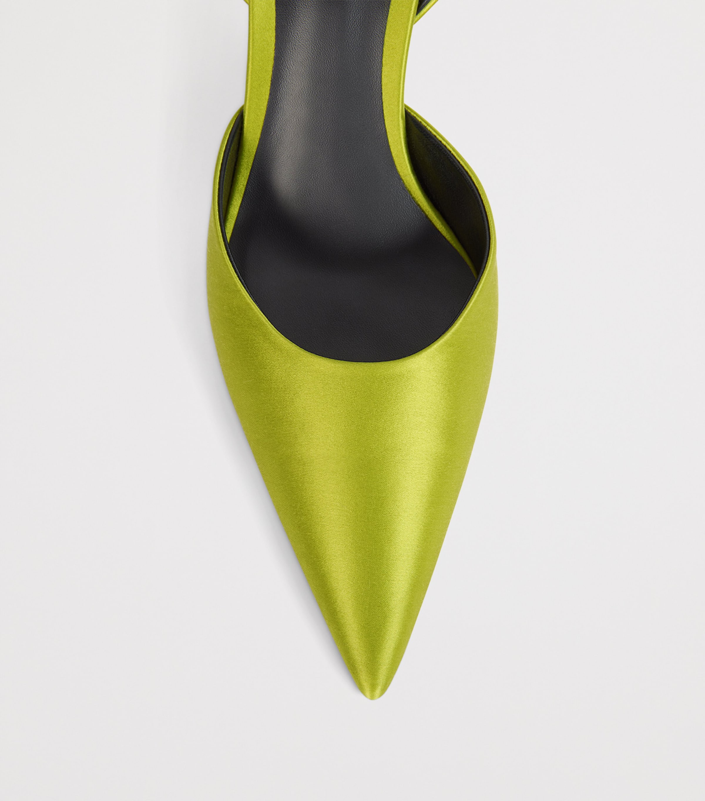 Balmain Silk Strappy Pumps 95 Chartreuse Image 6