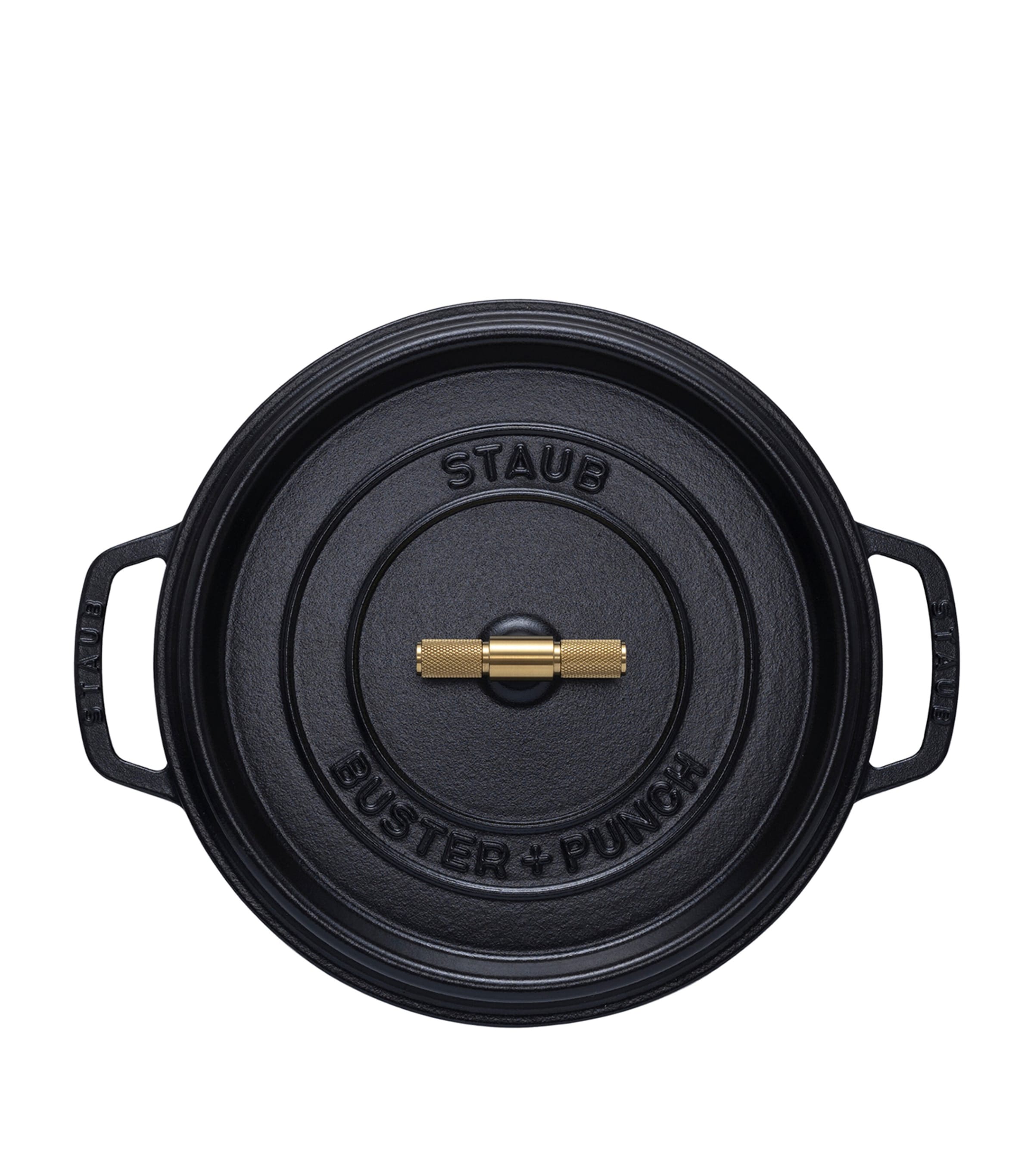x Buster + Punch Cocotte with Brass Knob (28cm) BLACK Image 5
