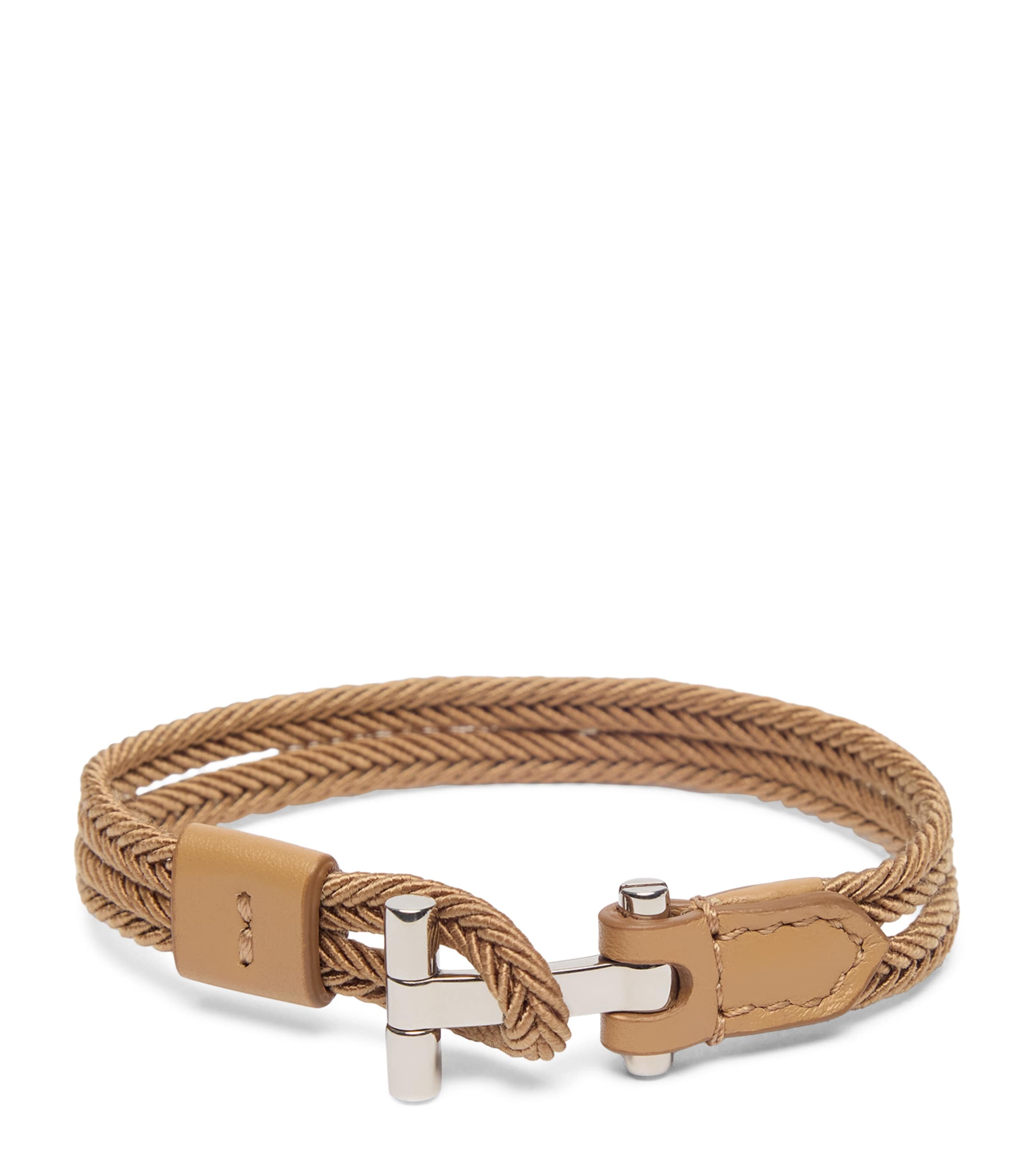 Tom Ford Braided Bracelet In Green