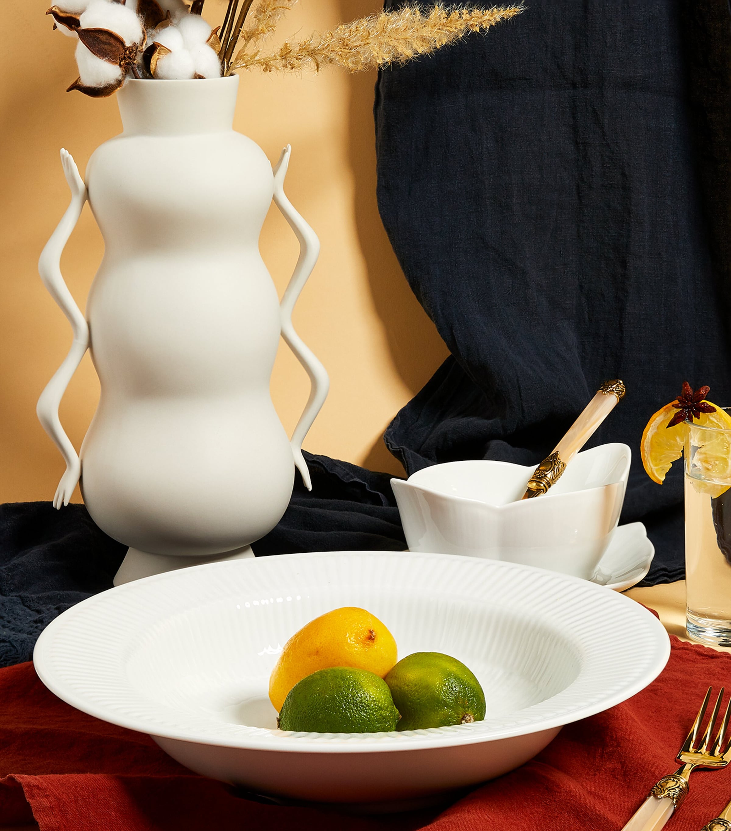 White Fluted Deep Plate (30cm) WHITE Image 3