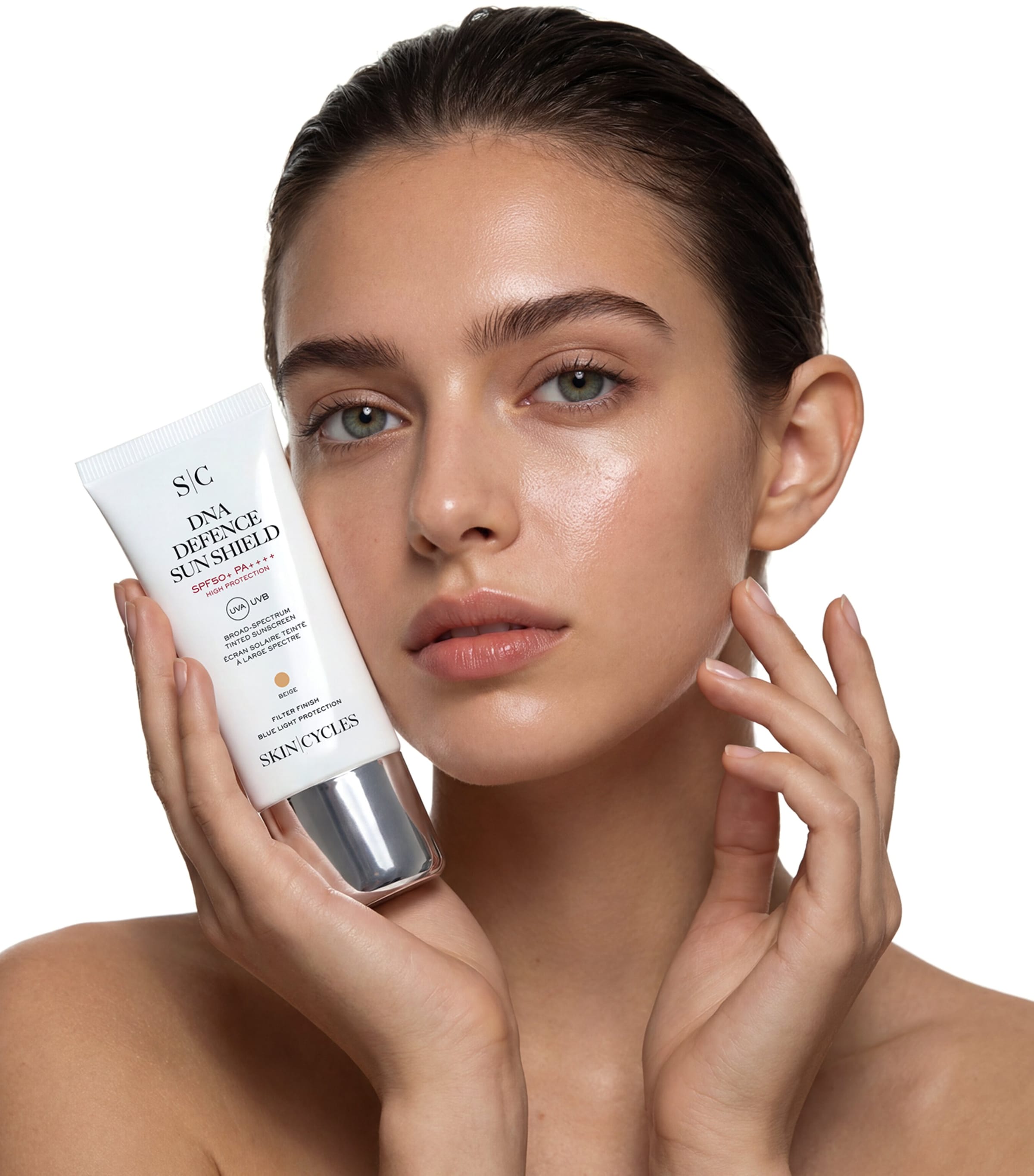 SKIN|CYCLES DNA Defence Sun Shield SPF50+ (50ml) Beige Image 2