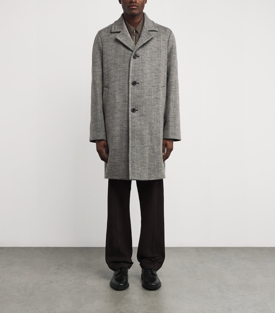 Wool-Cotton Overcoat 72_GREY MELANGE Image 3