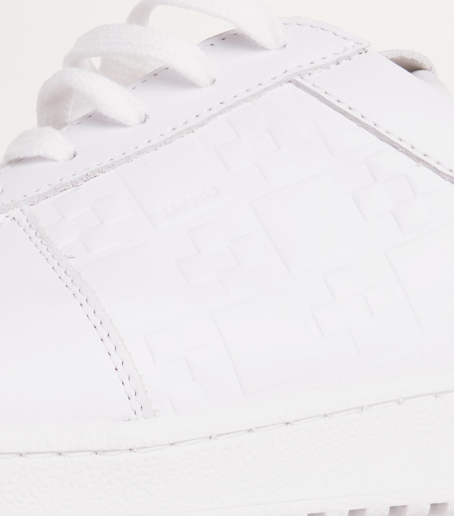 Leather Cross Sneakers WHITE Image 7