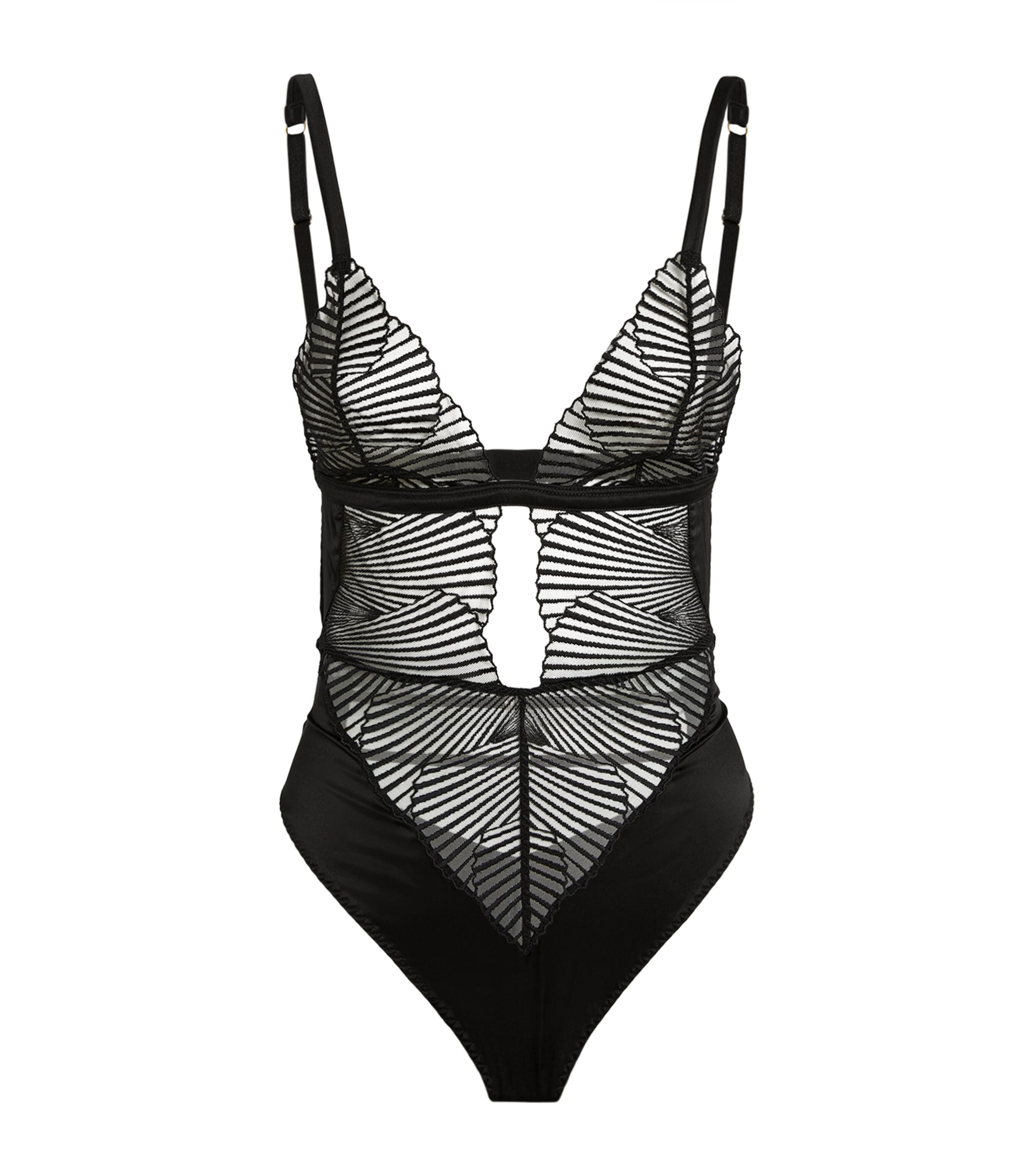 Coco De Mer Athena Bodysuit In Black