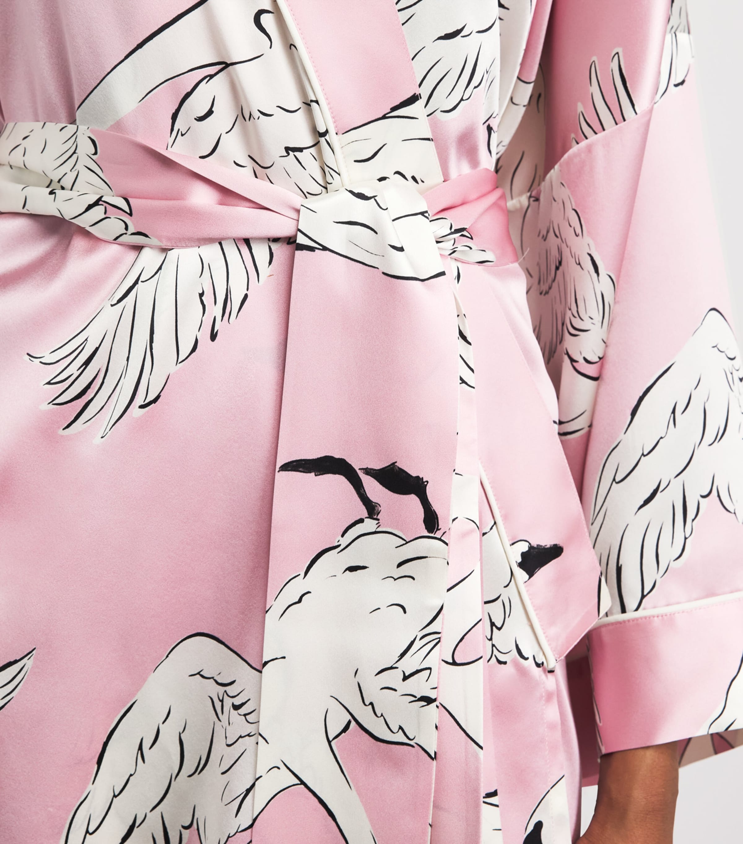 Olivia von Halle Womens Silk Swan Mimi Robe Image 5