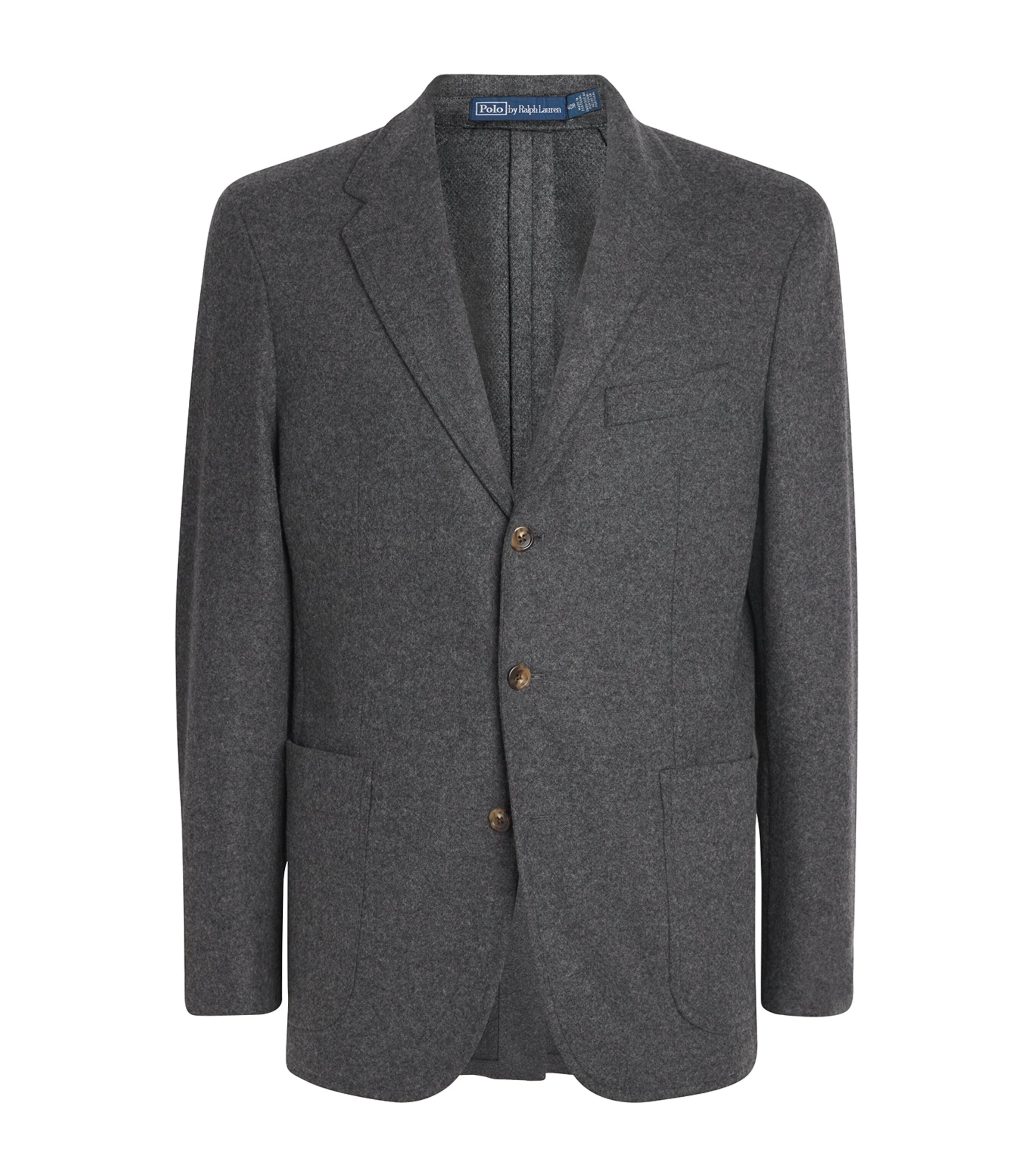 Wool-Blend Flannel Blazer GREY HEATHER Image 1