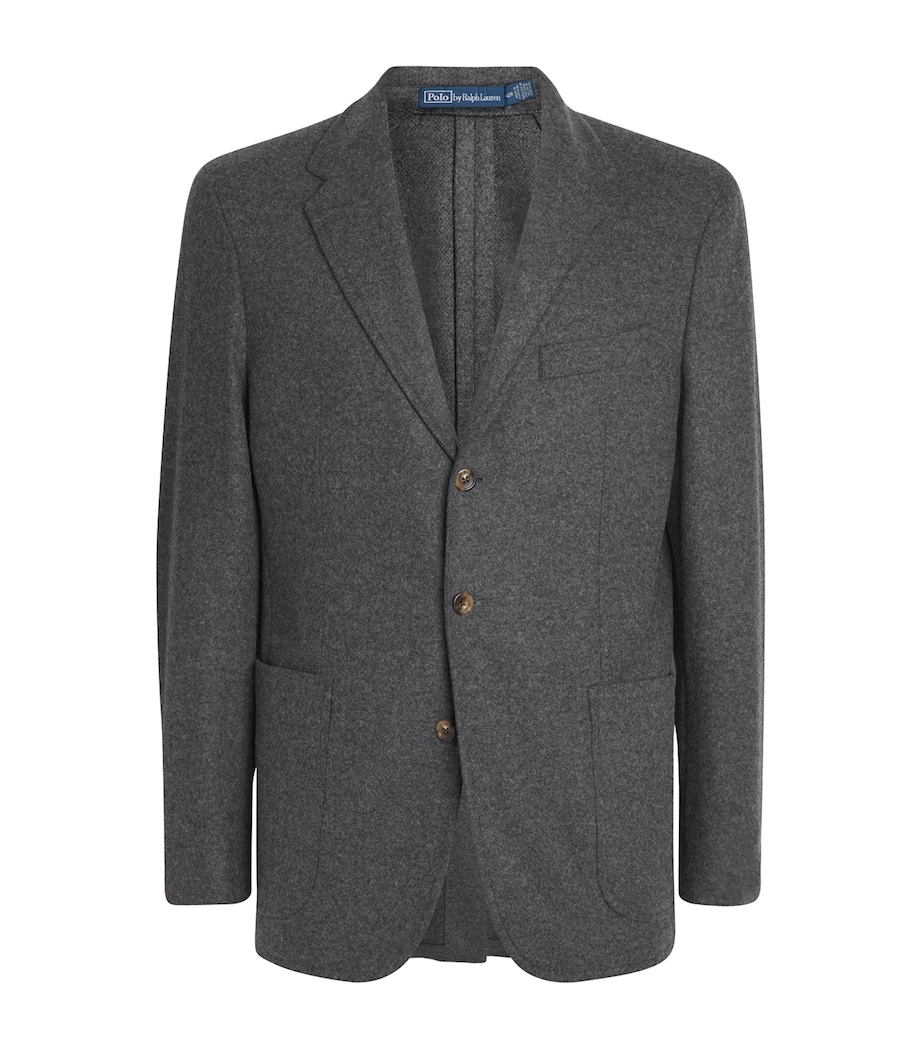Wool-Blend Flannel Blazer GREY HEATHER Image 1