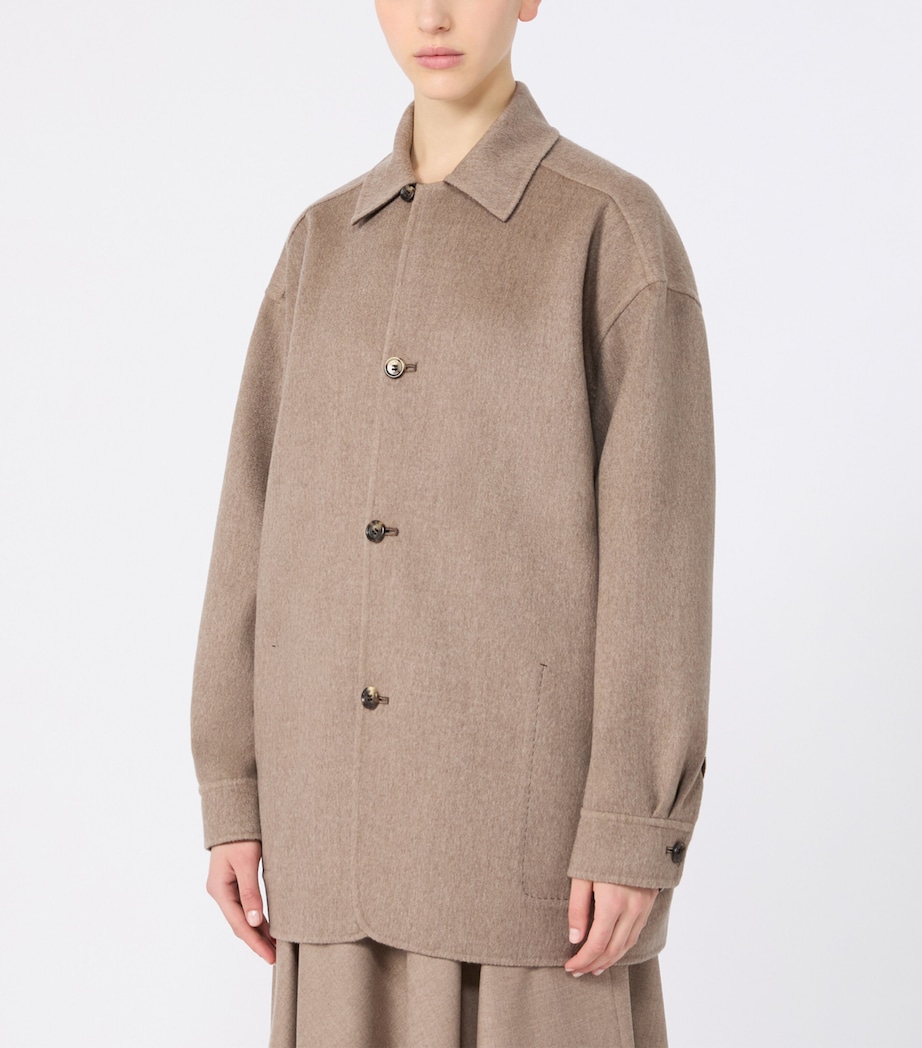 Max Mara Womens Cashmere Jacket Dark Brown Image 5