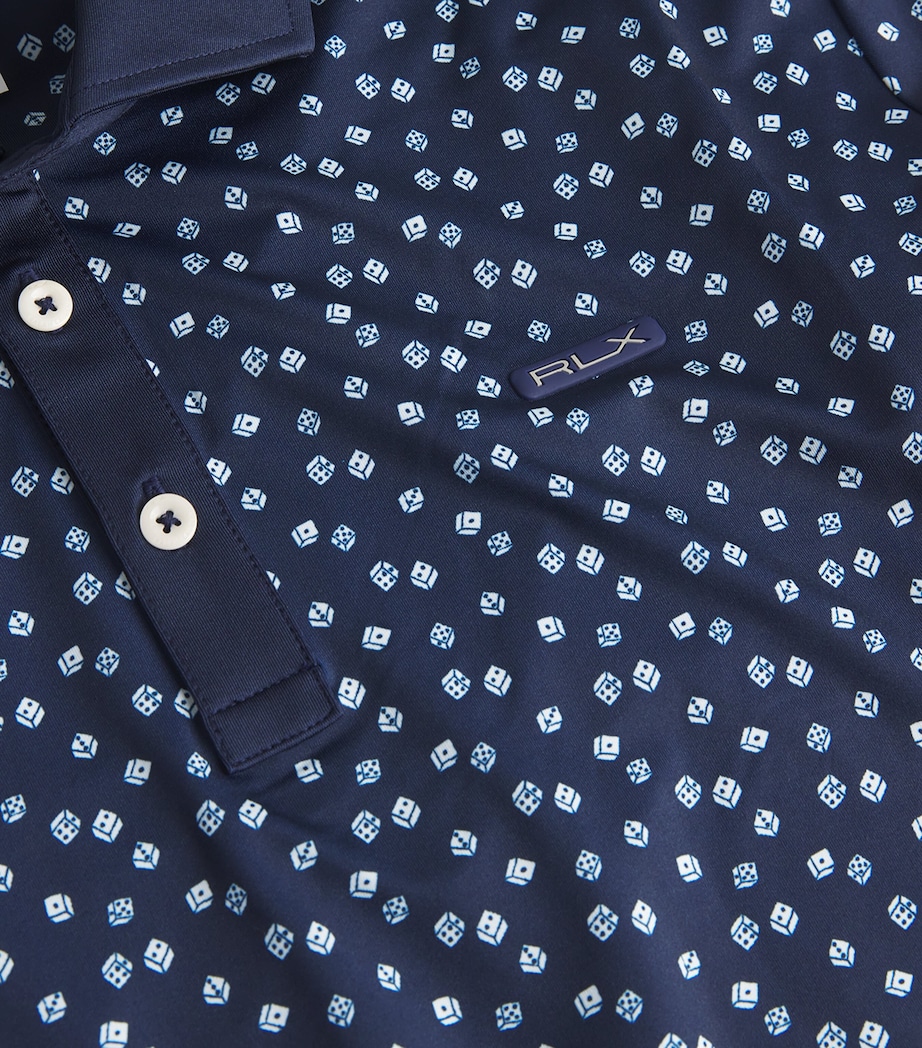 Printed Airflow Polo Shirt REFINED NAVY DICE Image 5
