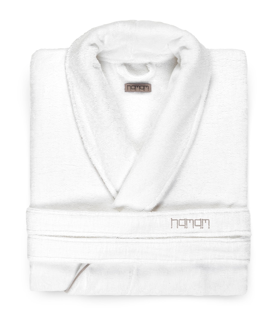 Cotton Pera Bathrobe WHITE/VAPOUR Image 1