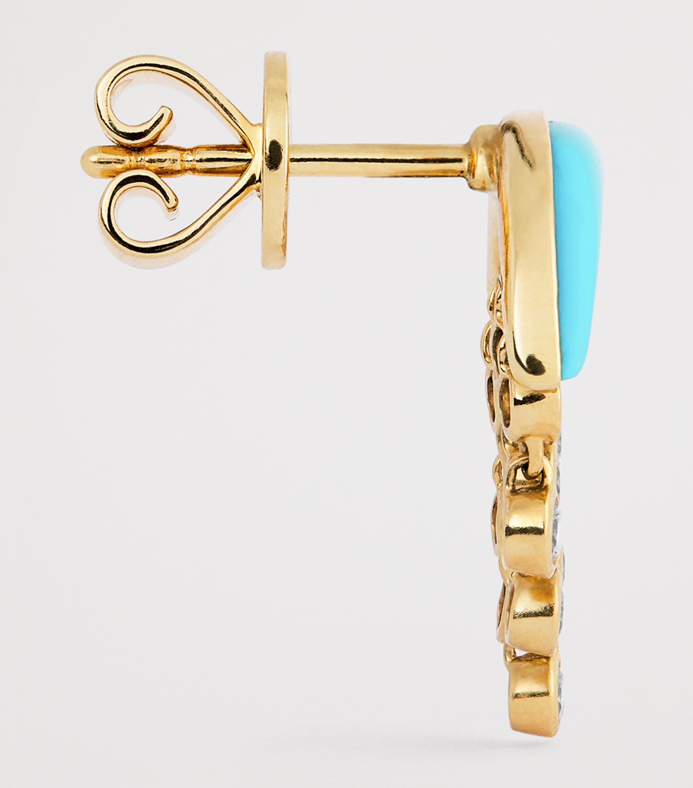 Baby Yellow Gold and Diamond Fringe Drop Earrings YELLOW GOLD Image 4