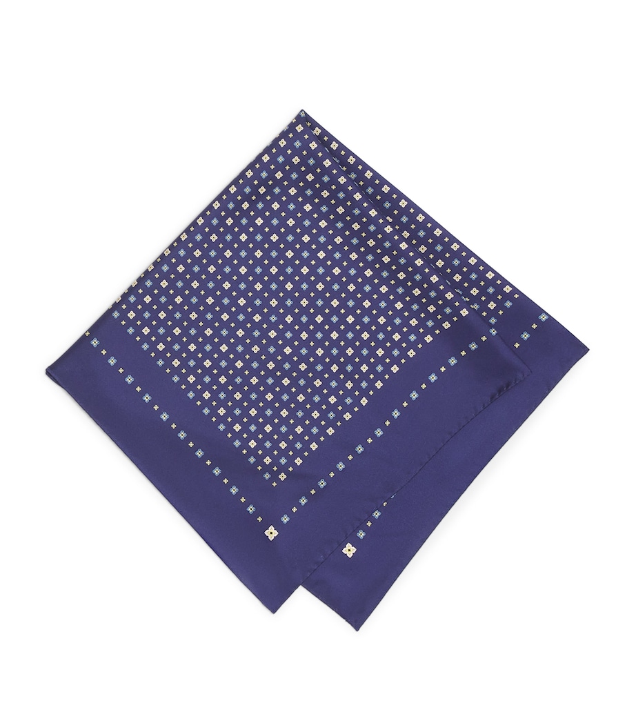 Silk Printed Scarf BLUE PRINT Image 1
