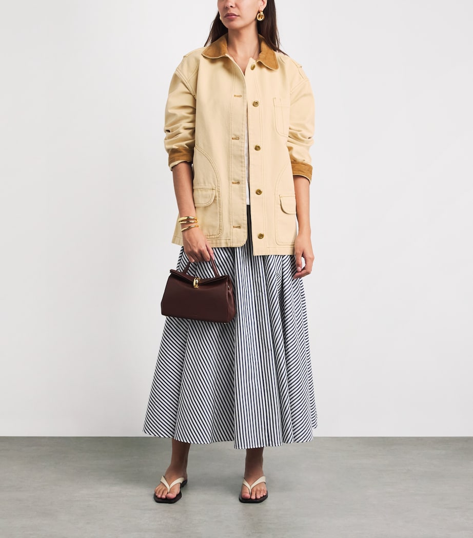 DÔEN Womens Cotton Pascual Barn Jacket Straw Image 2