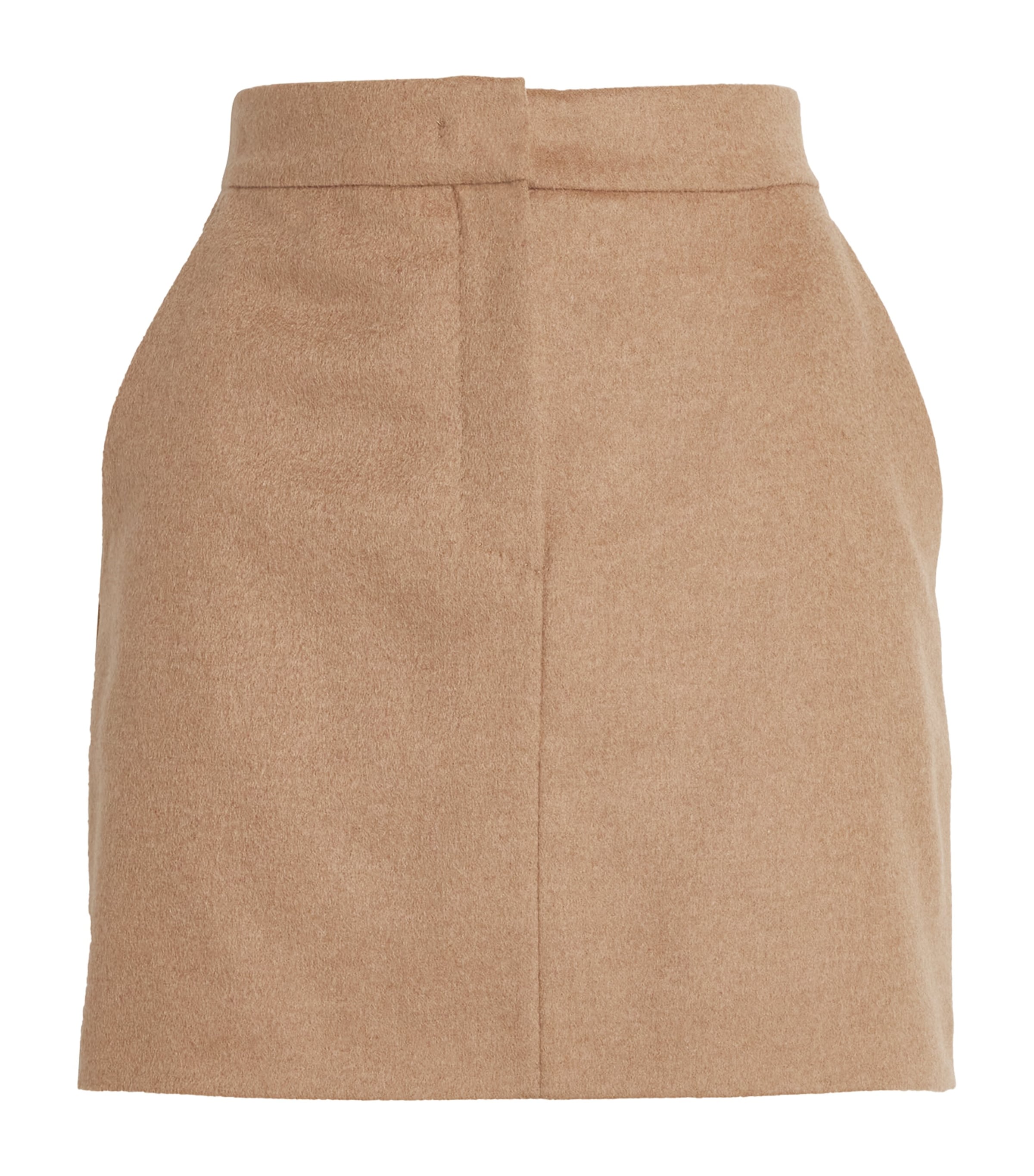 Shop Max Mara Camel Fur Mini Skirt In Beige