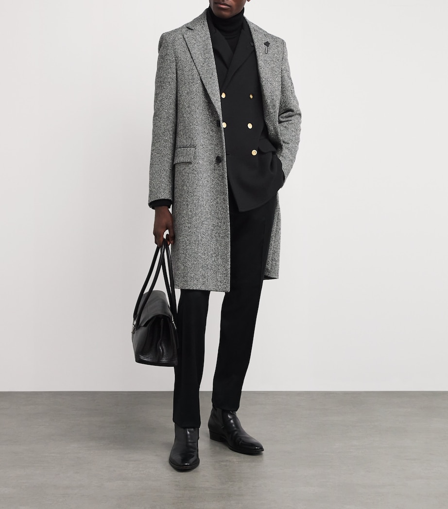 Virgin Wool Knitted Blazer 999 BLACK Image 2