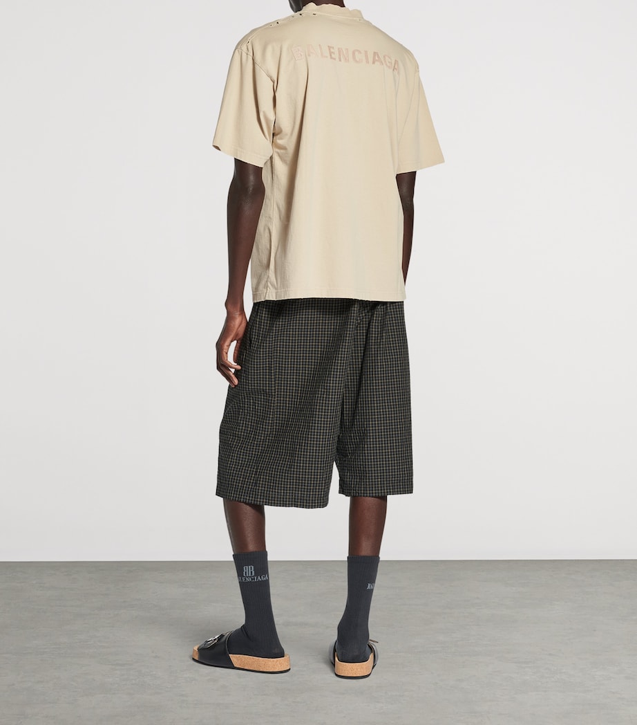 Cotton Distressed Logo T-Shirt 9661 Image 5