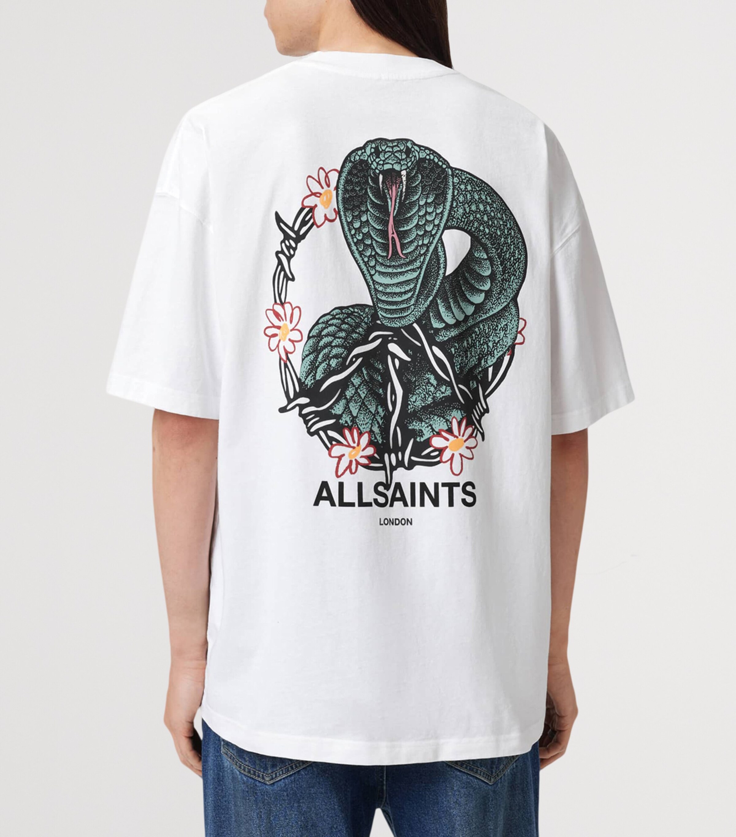 Cotton Snakebite Graphic T-Shirt OPTIC WHITE Image 6