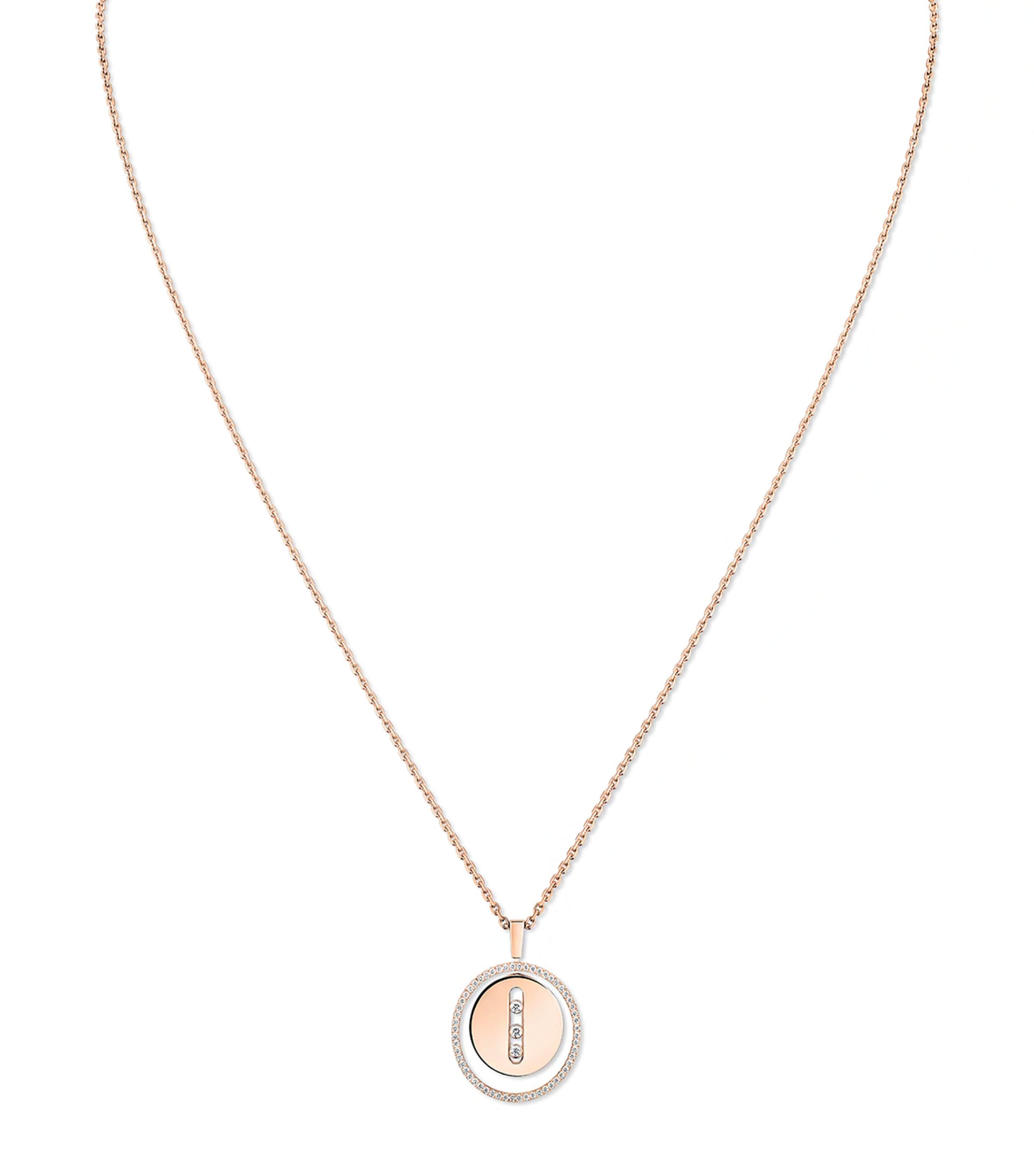 Messika Lucky Move Rose Gold and Diamond Necklace (0.32ct) Pink Gold Image 1