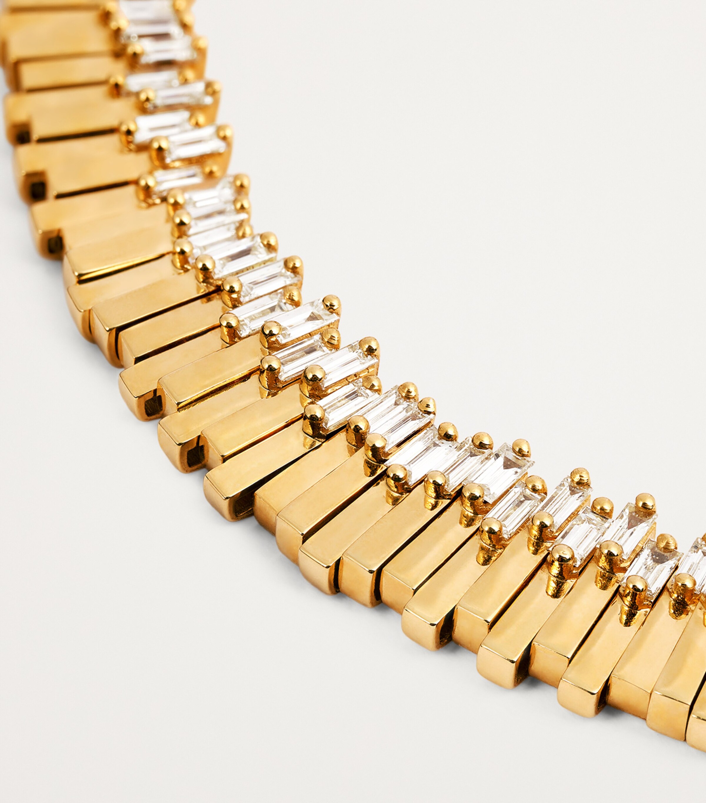 Yellow Gold and Diamond Golden Age Tennis Necklace 18K YG/WD Image 5
