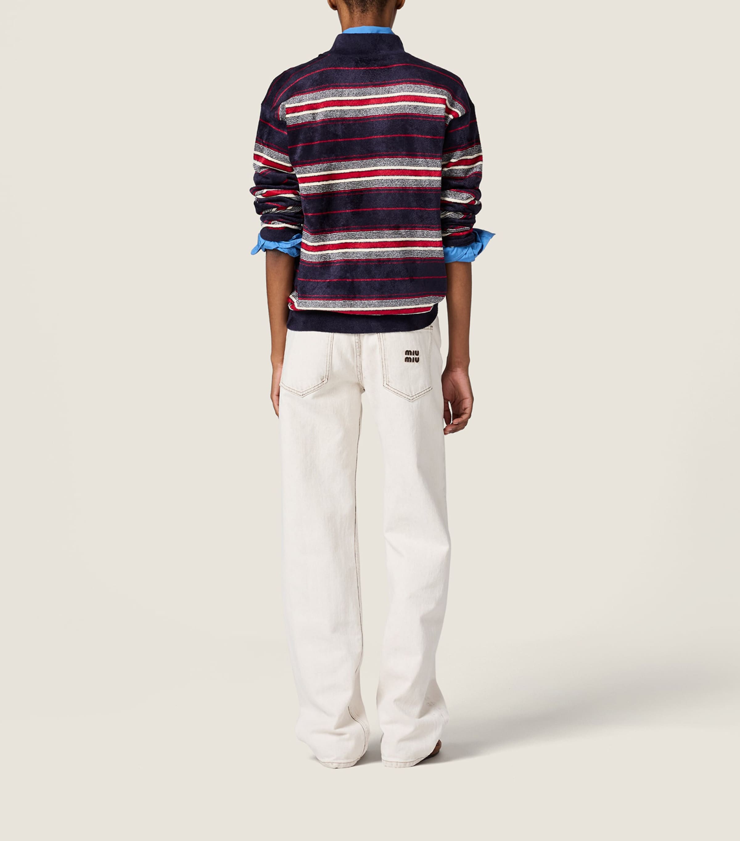 Miu Miu Womens Mid-Rise Straight Jeans Image 3