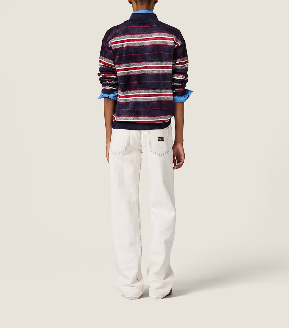 Miu Miu Womens Mid-Rise Straight Jeans Image 3