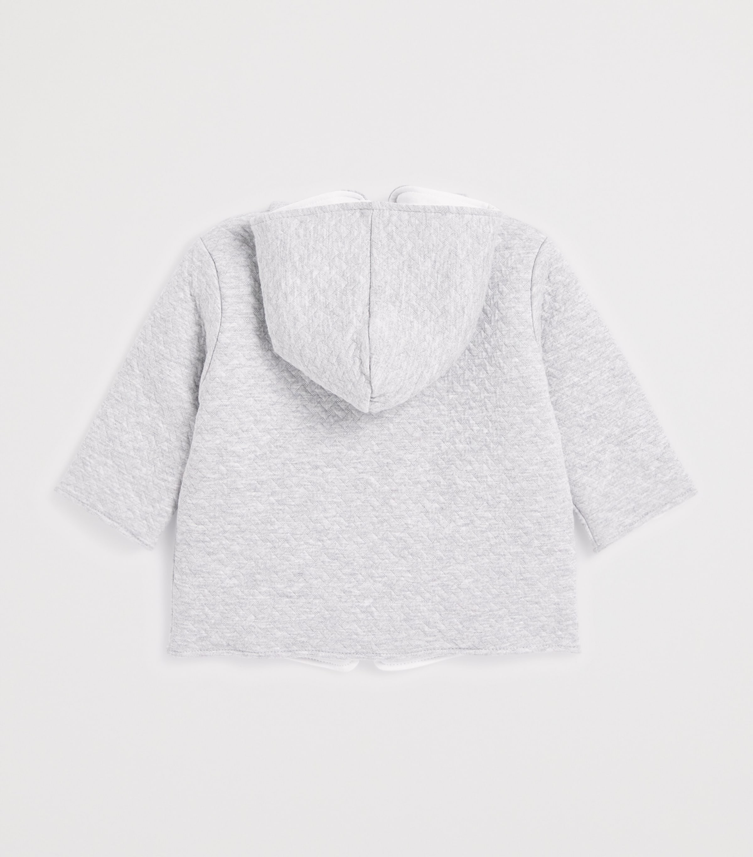 Weave-Jacquard Padded Jacket (3-18 Months) K050LIGHT GREY Image 2