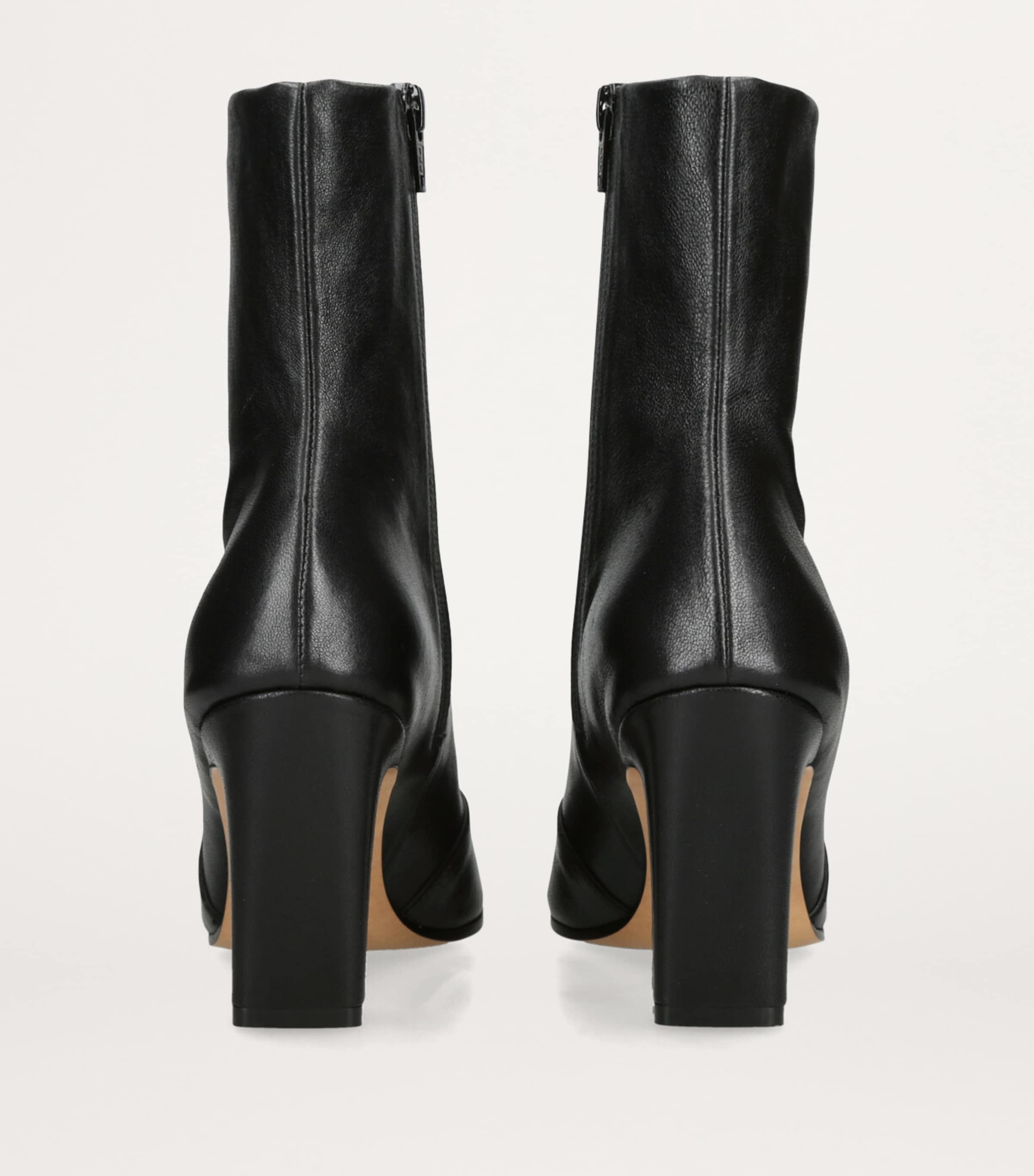 Leather Nevada Ankle Boots 85 BLACK Image 2