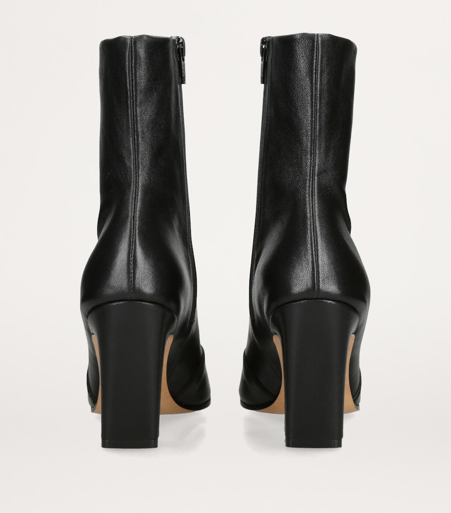 Leather Nevada Ankle Boots 85 BLACK Image 2